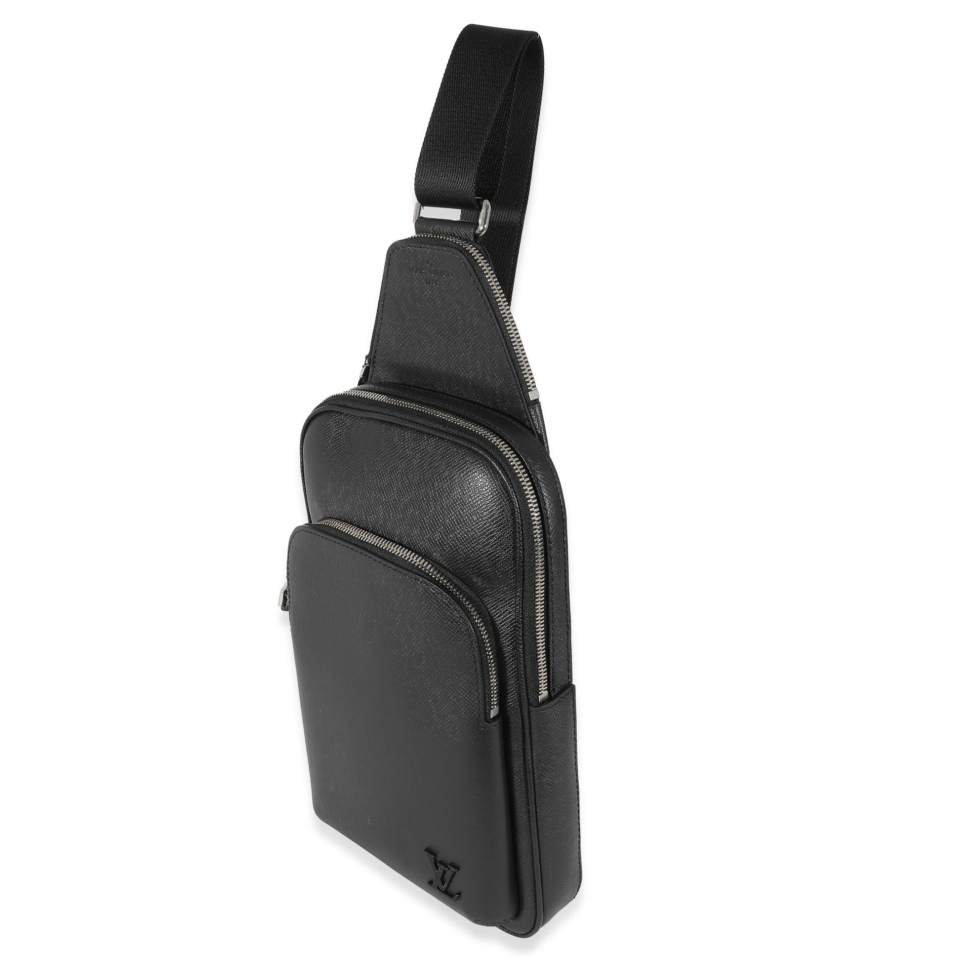 Louis Vuitton Taiga Avenue Sling Black Crossbody Bag