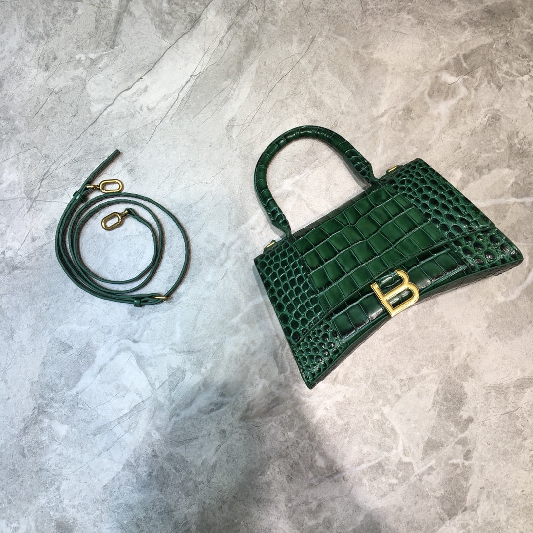 Top Quality Hourglass Handbag In Dark For Green Small Travel Bag