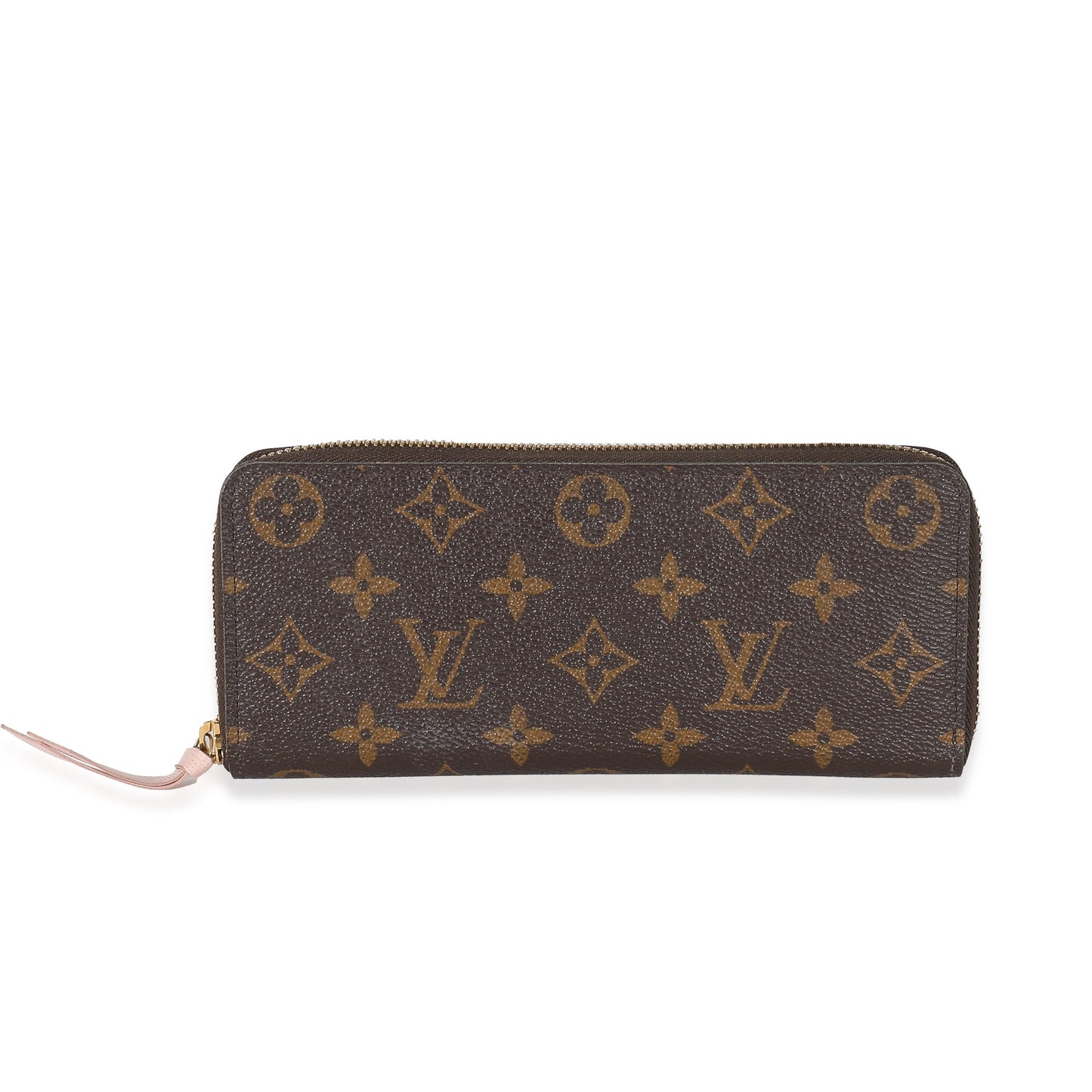 Louis Vuitton Rose Ballerine Clemence Monogram Canvas Wallet Case Clemence Wallet