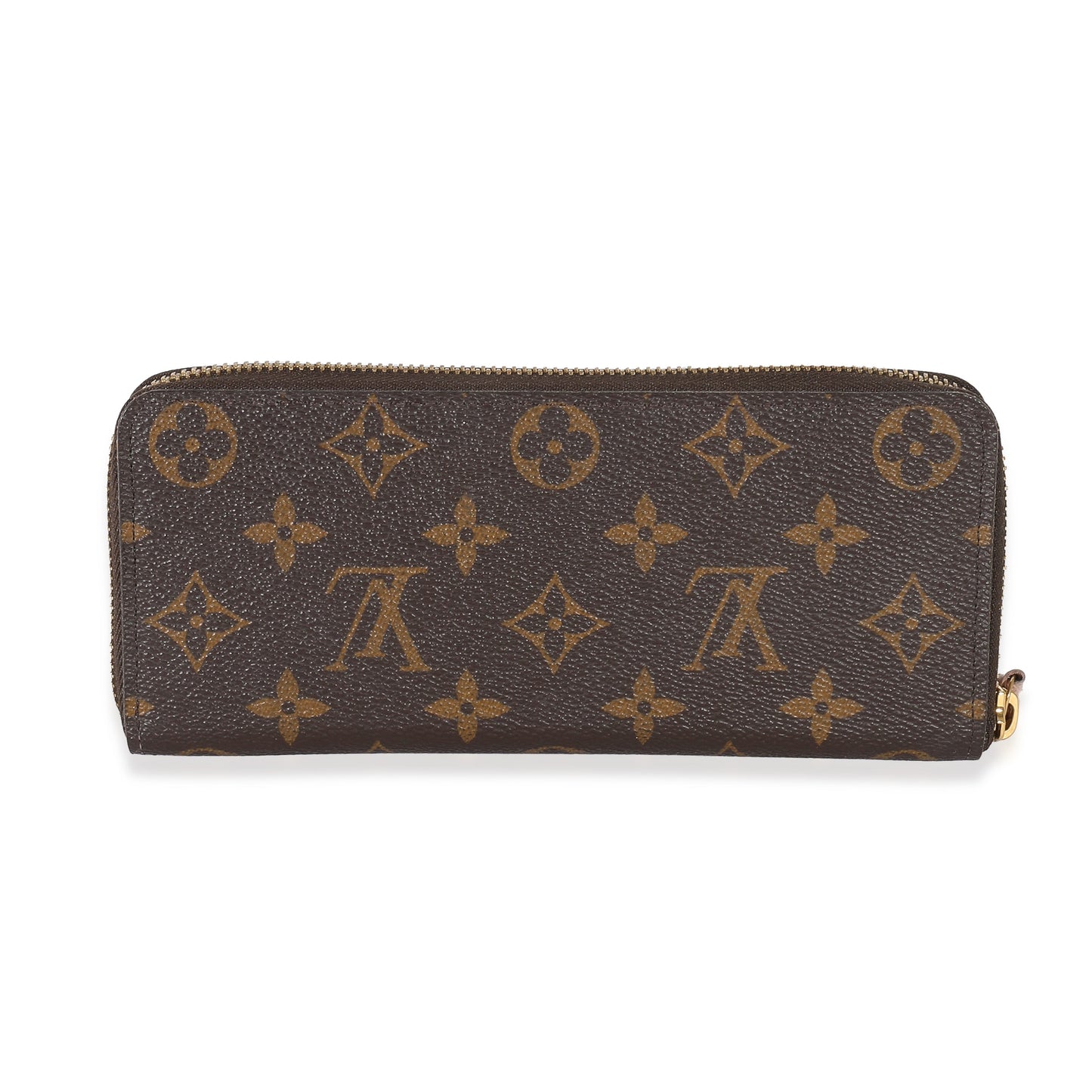 Louis Vuitton Rose Ballerine Clemence Monogram Canvas Wallet Case Clemence Wallet