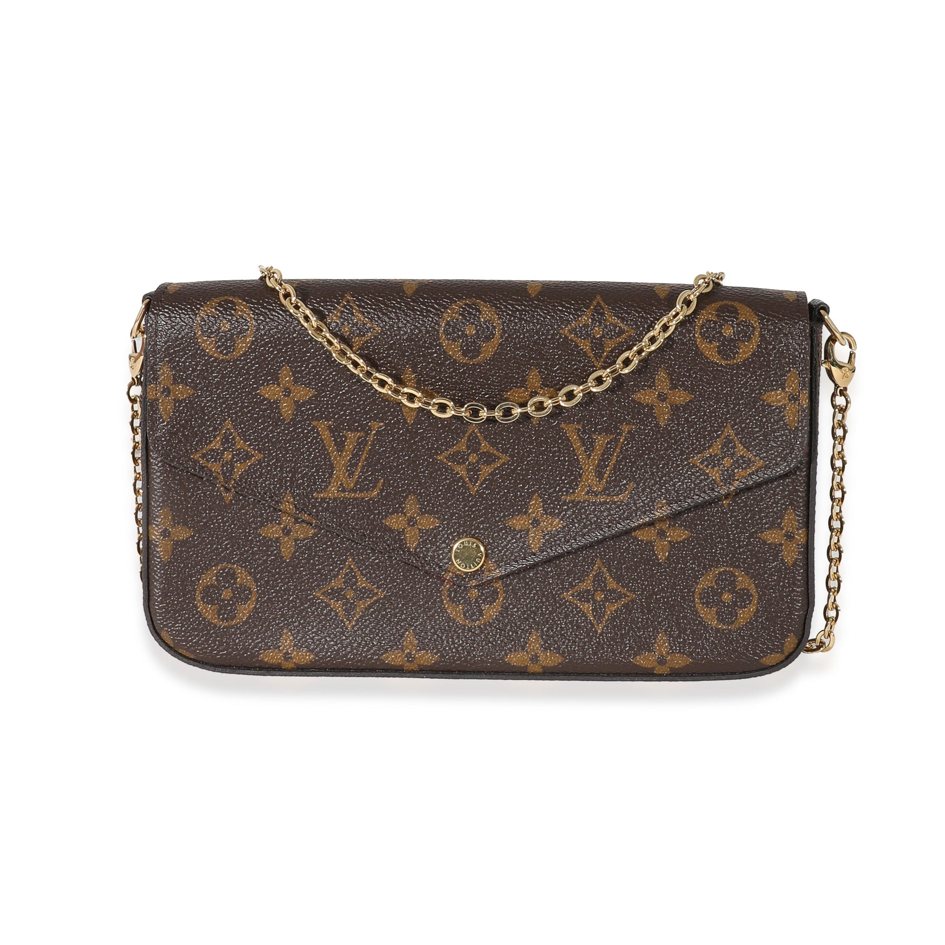 Louis Vuitton Fuchsia Pochette Félicie Monogram Canvas Clutch Bag