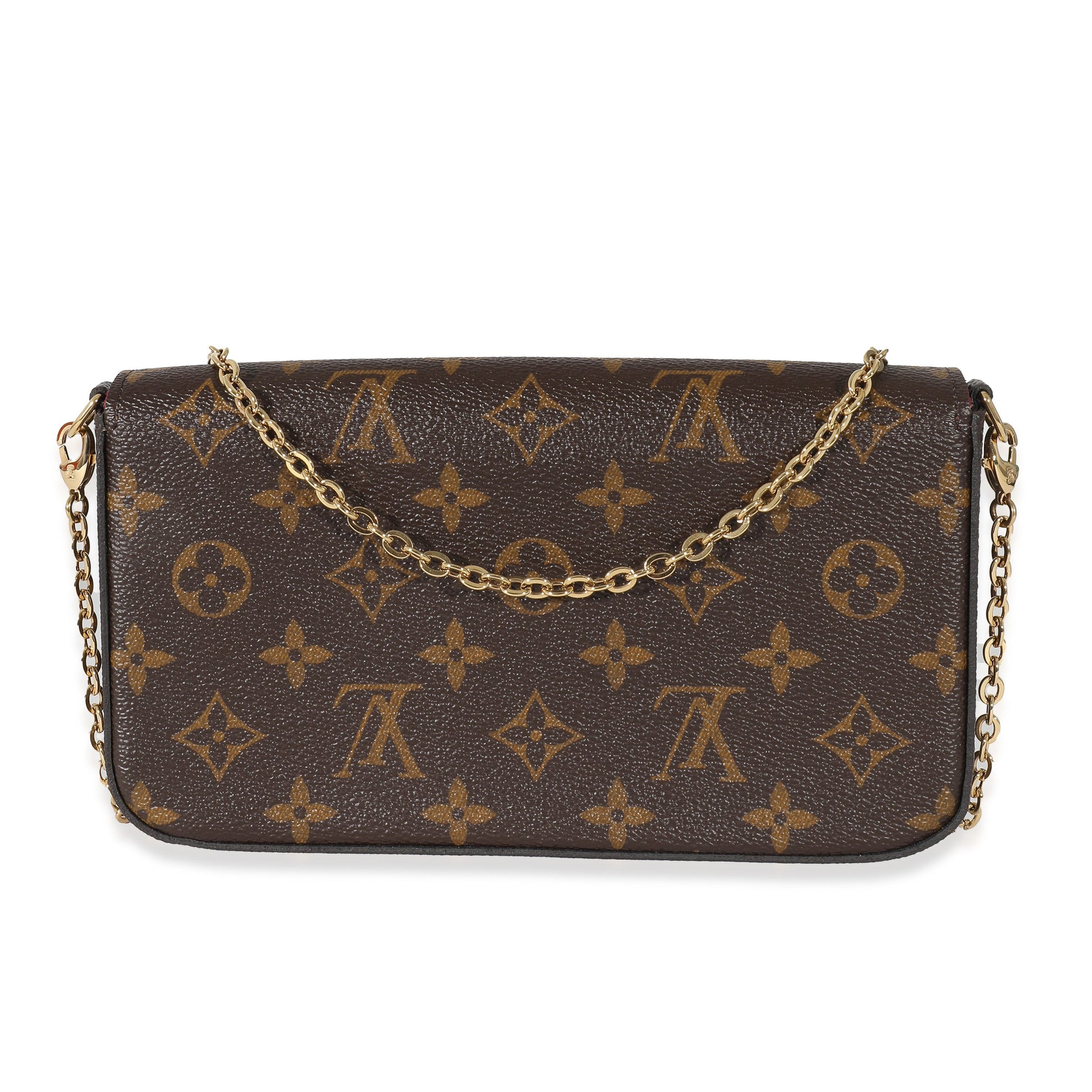 Louis Vuitton Fuchsia Pochette Félicie Monogram Canvas Clutch Bag