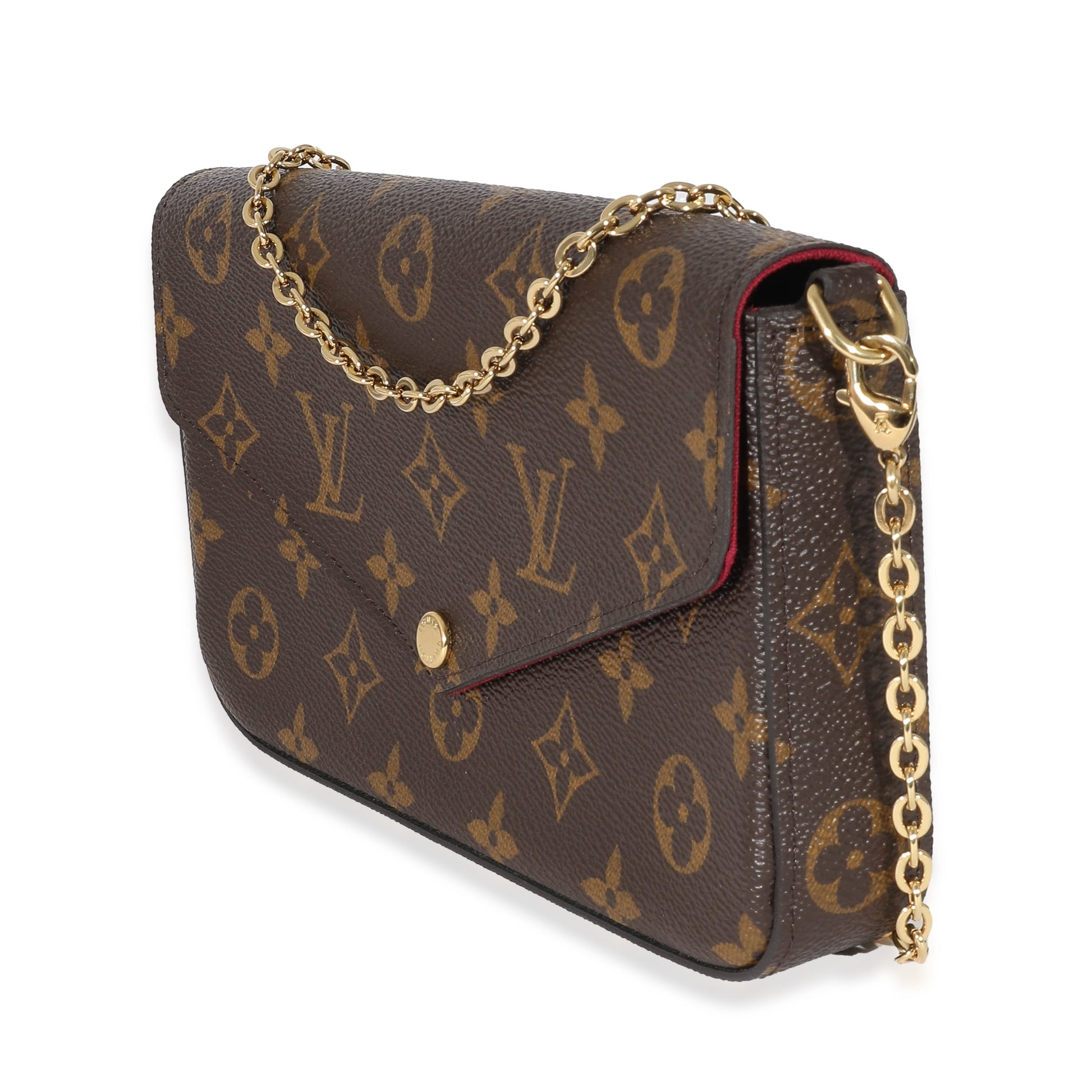 Louis Vuitton Fuchsia Pochette Félicie Monogram Canvas Clutch Bag