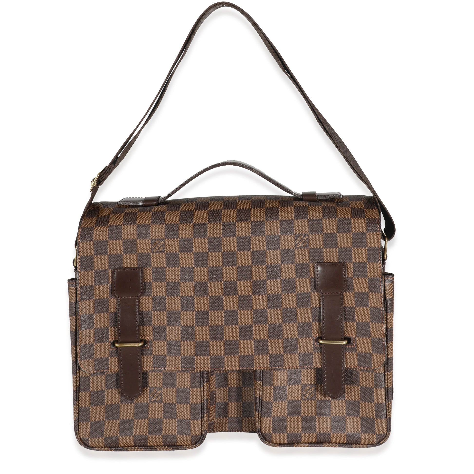 Louis Vuitton Damier Ebene Broadway Messenger Canvas Crossbody Bag