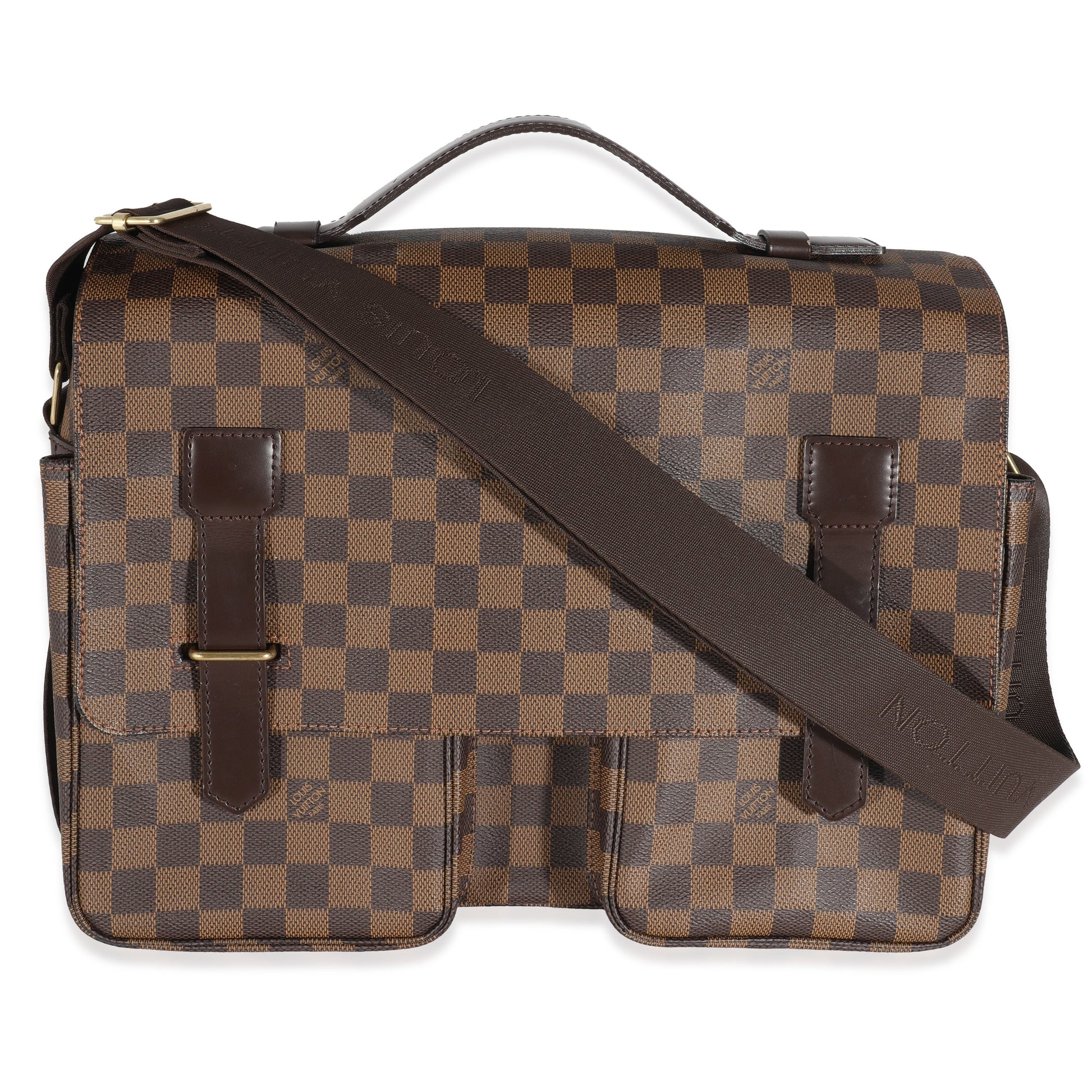 Louis Vuitton Damier Ebene Broadway Messenger Canvas Crossbody Bag