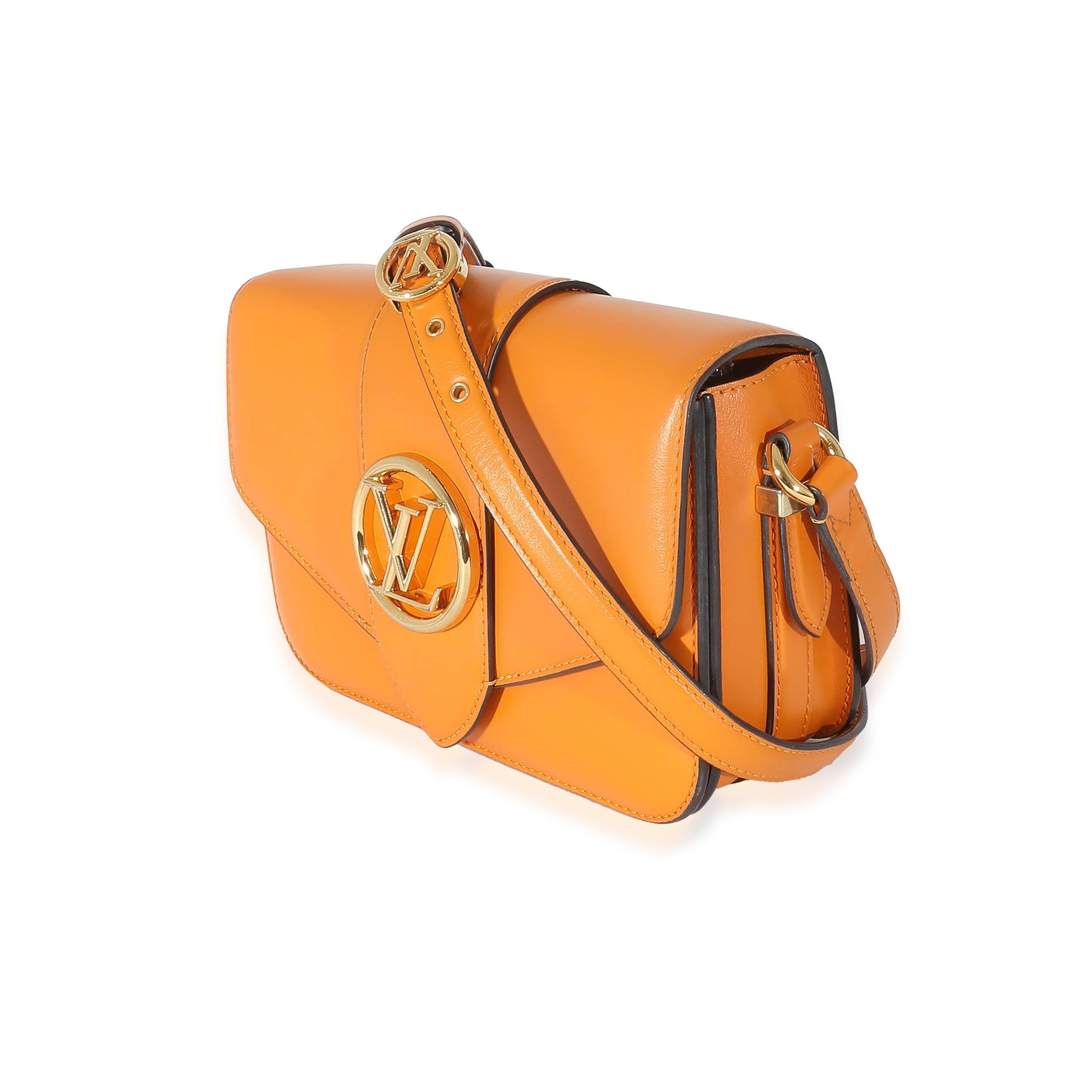 Louis Vuitton Summer Smooth Pont 9 Calfskin Gold Handbag