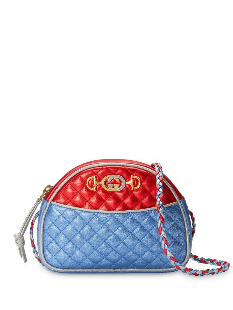Gucci - Laminated leather mini bag - women - Leather/metal - One Size - Blue