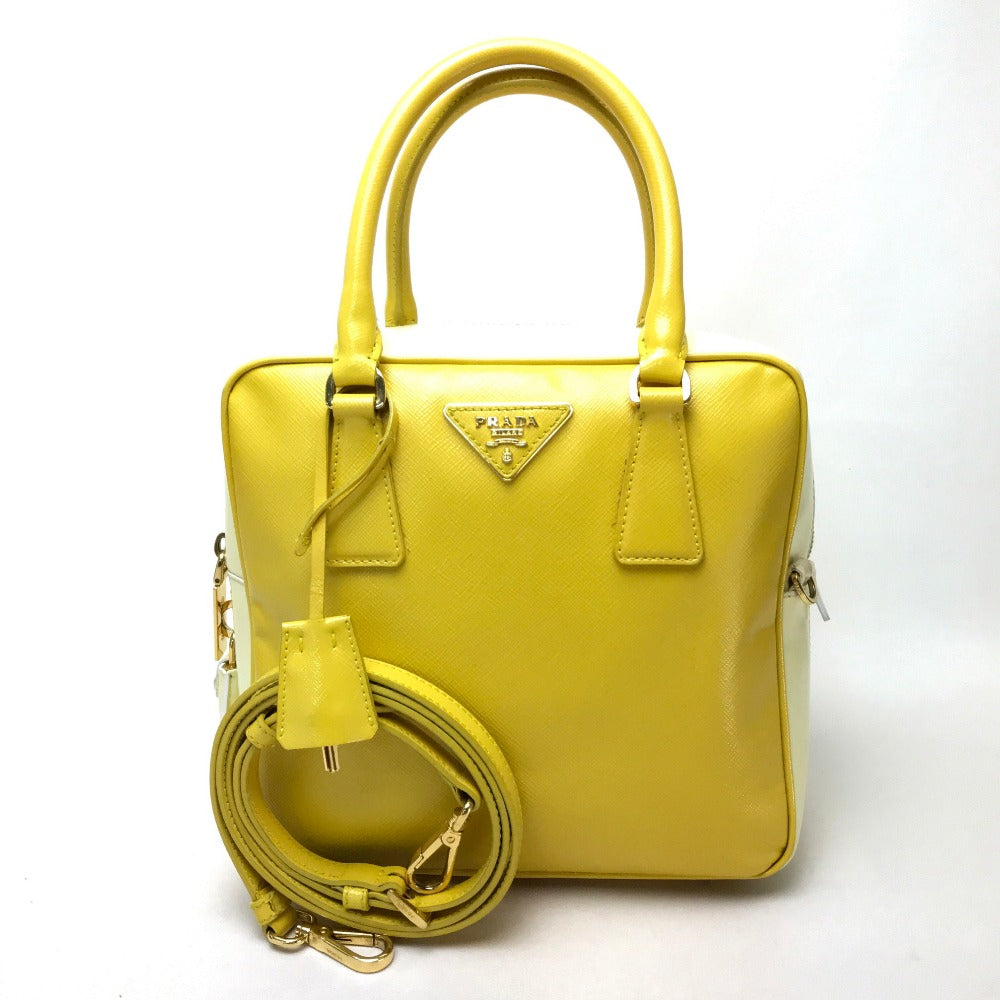 Yellow By Color Saffiano Bernice Women Leather Travel Bag