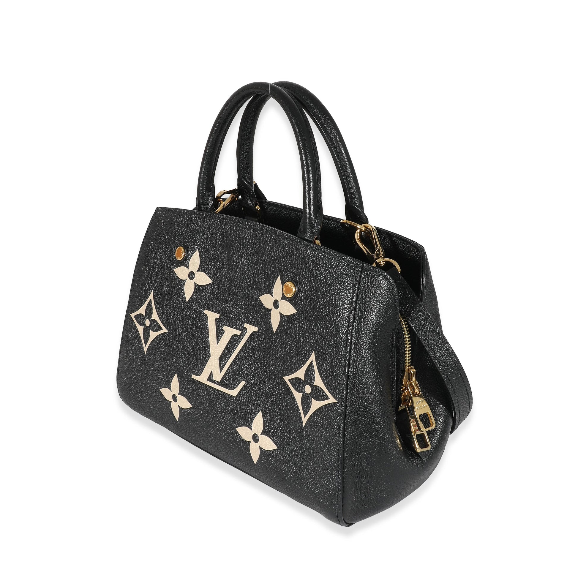 Louis Vuitton Empreinte Montaigne BB Monogram Black Beige Handbag
