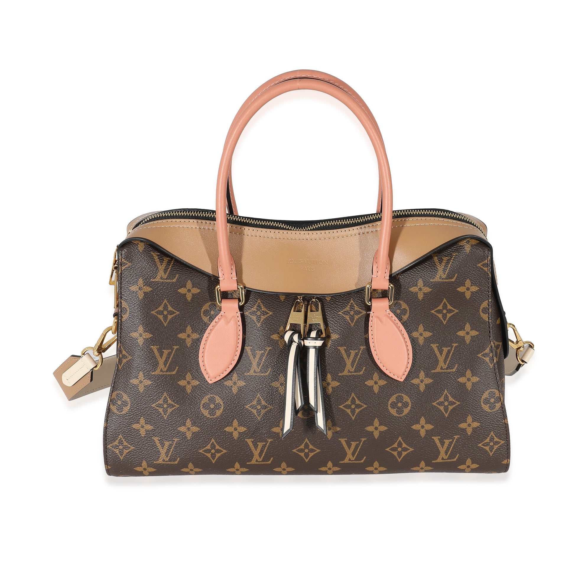 Louis Vuitton Sesame Peach Tuileries Monogram Canvas Handbag