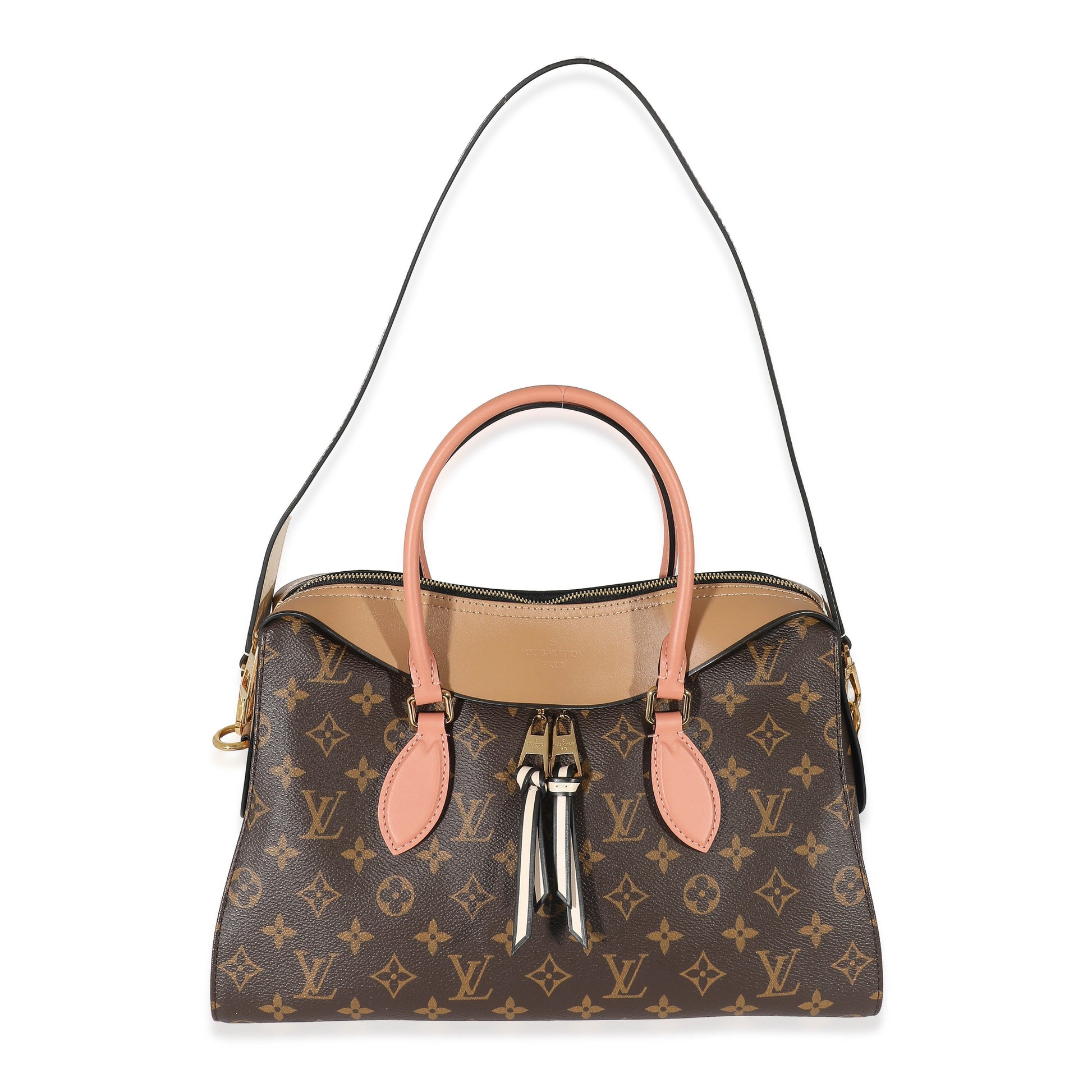 Louis Vuitton Sesame Peach Tuileries Monogram Canvas Handbag