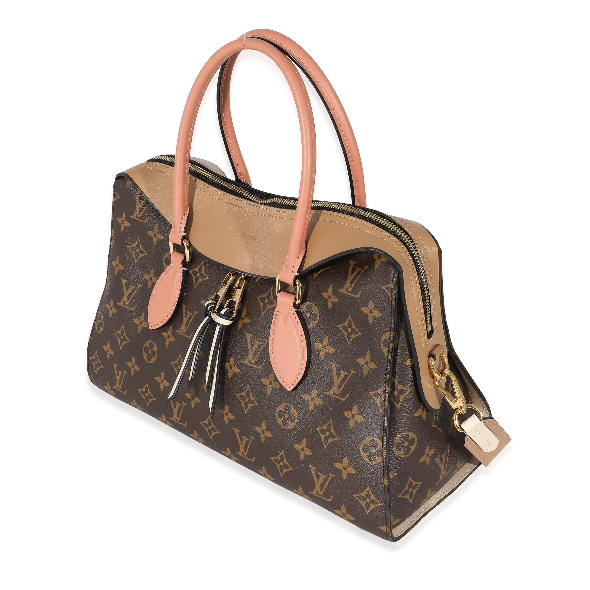 Louis Vuitton Sesame Peach Tuileries Monogram Canvas Handbag