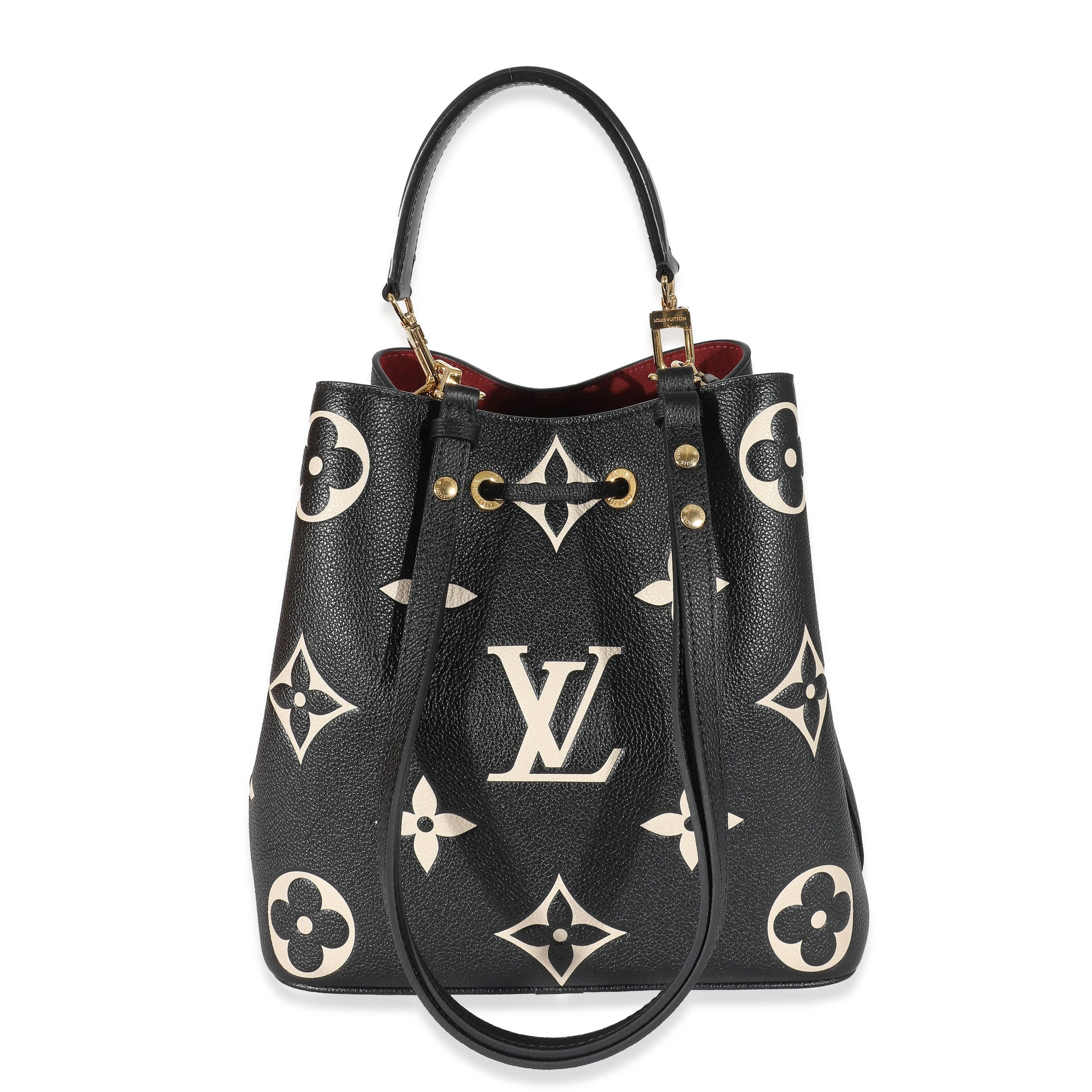 Louis Vuitton Empreinte NéoNoé MM Monogram Black Beige Handbag