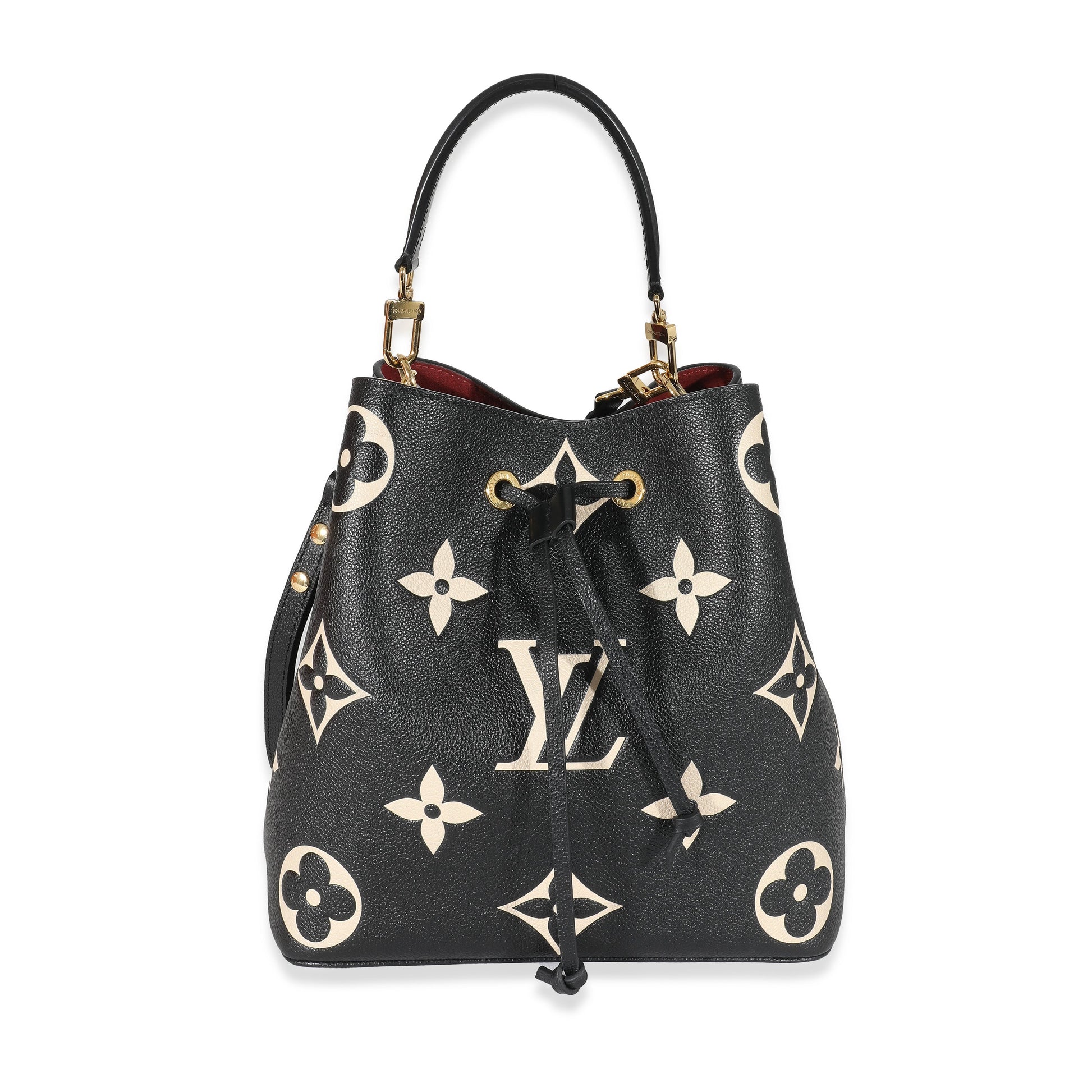 Louis Vuitton Empreinte NéoNoé MM Monogram Black Beige Handbag