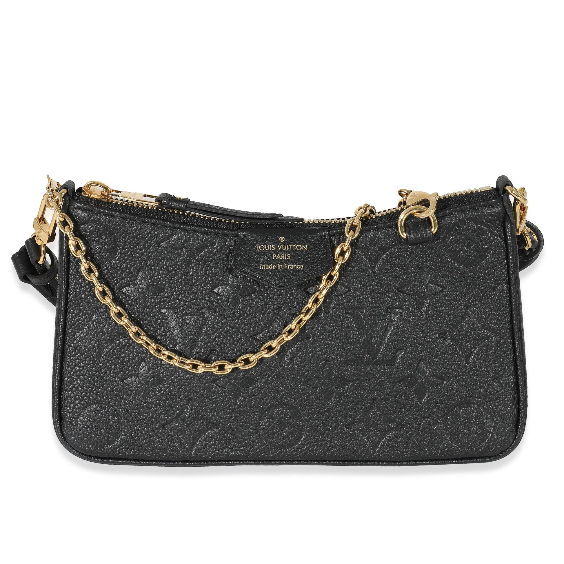 Louis Vuitton Empreinte Easy Pouch On Strap Black Handbag On Strap