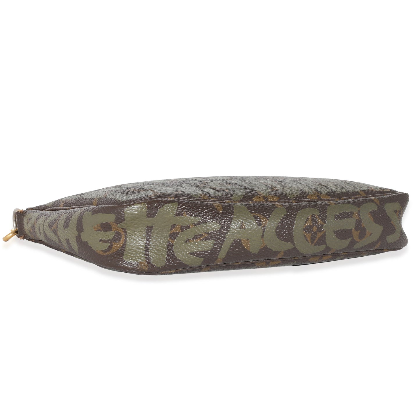 Louis Vuitton x Stephen Spro Kaki Graffiti Monogram Canvas Clutch Bag