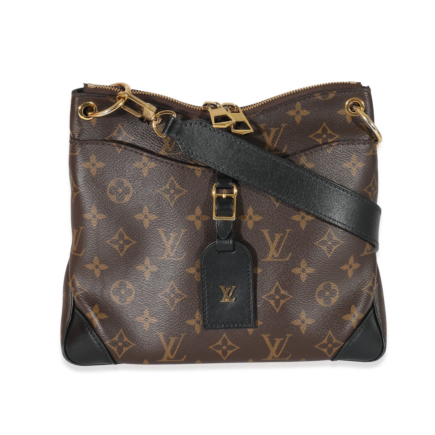 Louis Vuitton Odeon PM Monogram Leather Canvas Black Handbag