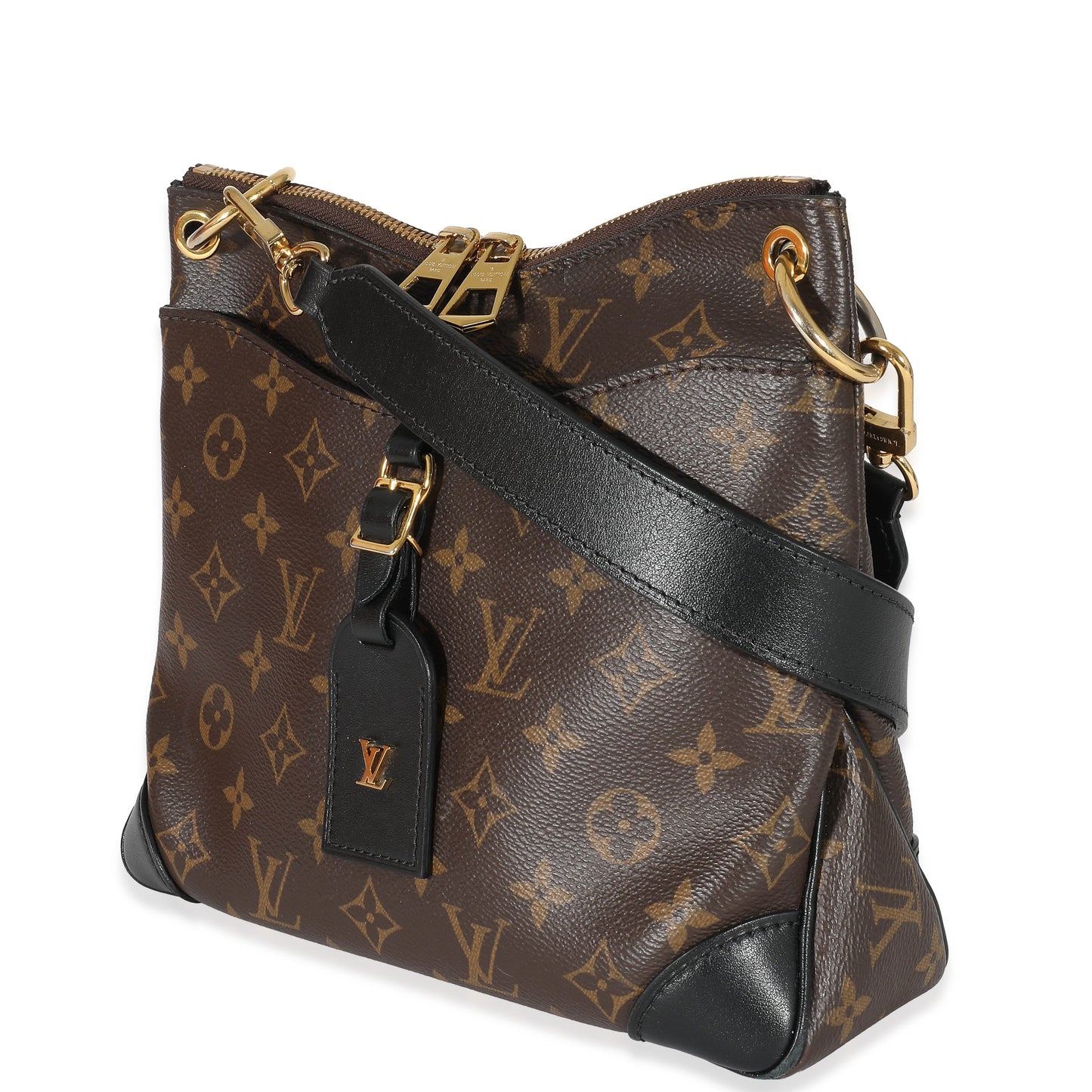 Louis Vuitton Odeon PM Monogram Leather Canvas Black Handbag