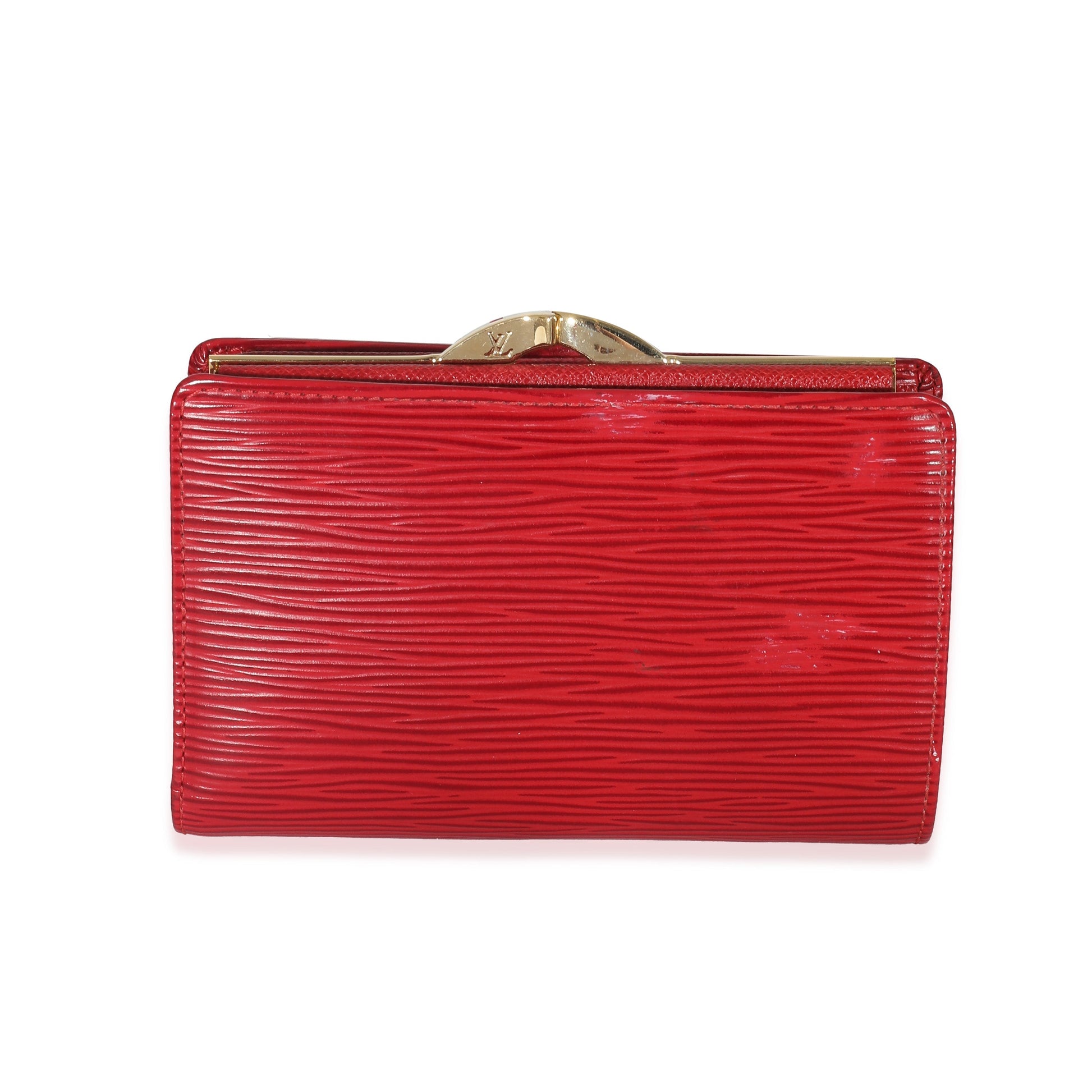 Louis Vuitton Castillan Epi French Purse Leather Red Handbag