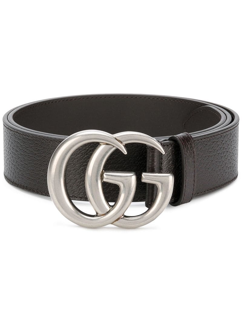 Gucci - double G buckle belt - men - metal/Calf Leather - 95, 105, 85, 90 - Brown