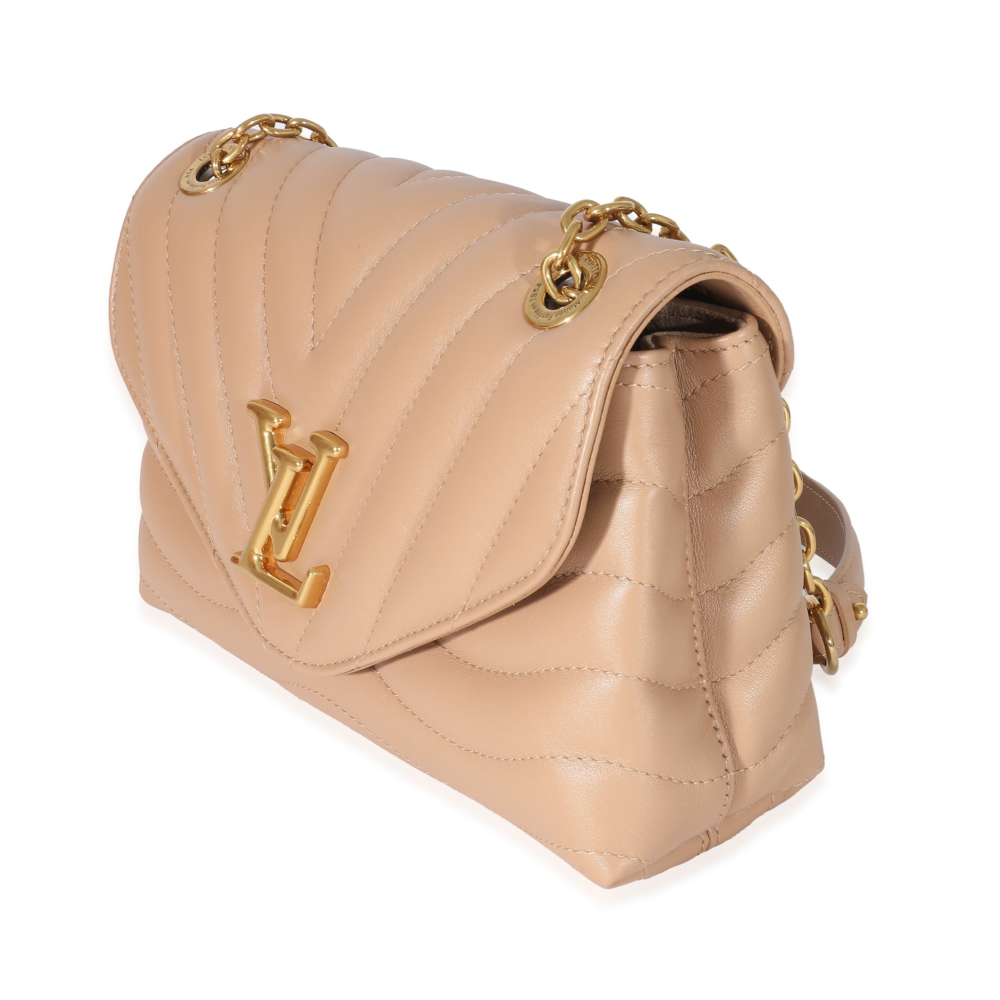 Louis Vuitton Noisette New Wave MM Leather Calf Chain Handbag