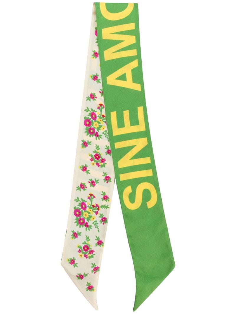 Gucci - neck narrow scarf - women - Silk - One Size - Green