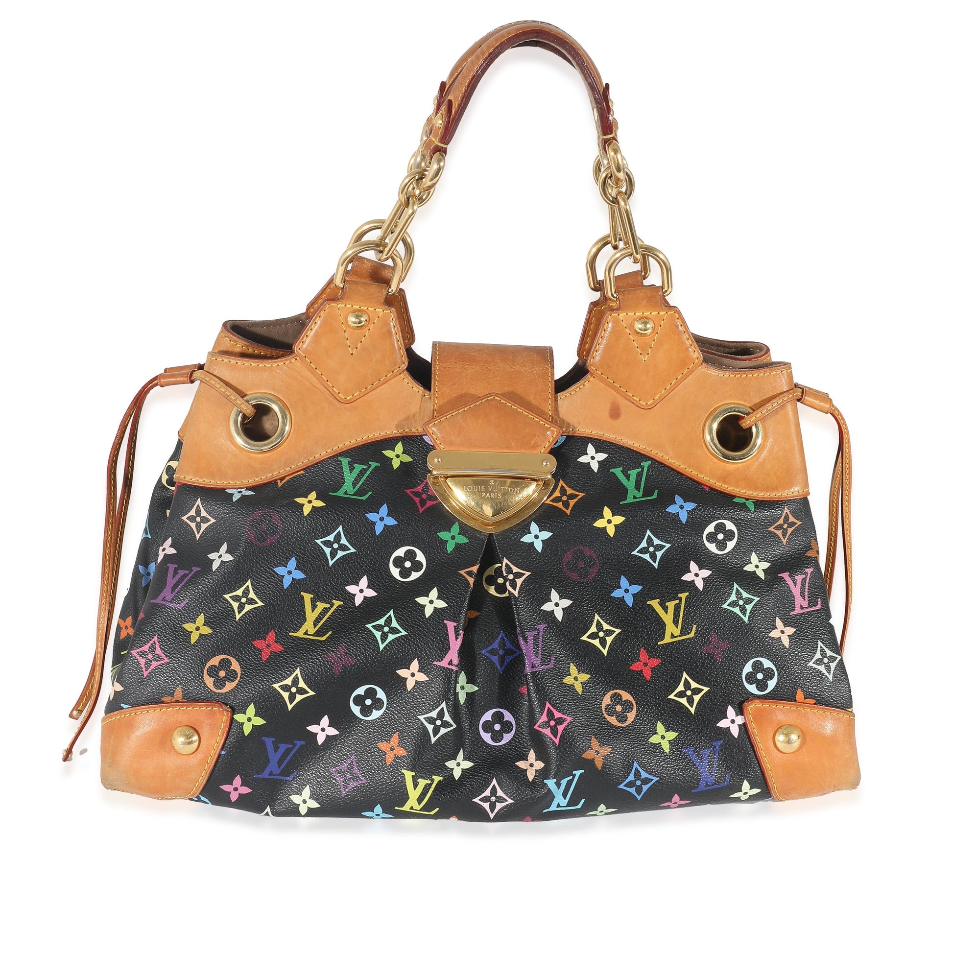 Louis Vuitton x Takashi Murakami Multicolore Ursula Monogram Canvas Black Handbag