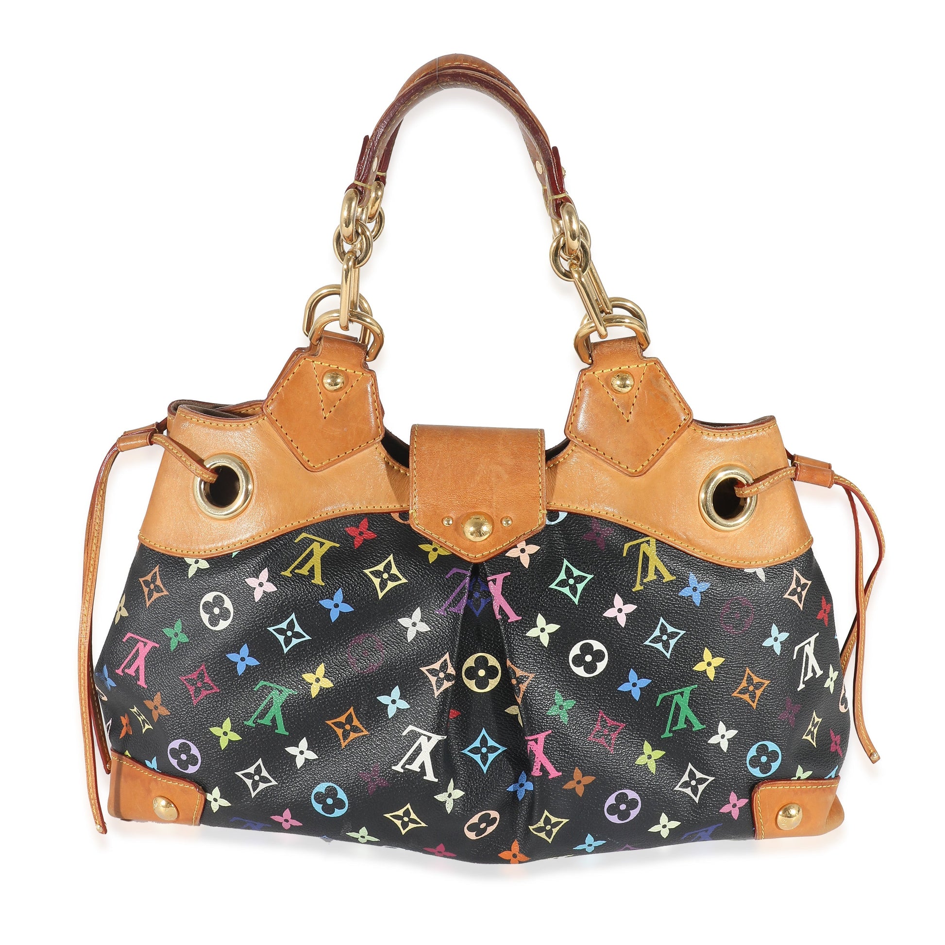 Louis Vuitton x Takashi Murakami Multicolore Ursula Monogram Canvas Black Handbag