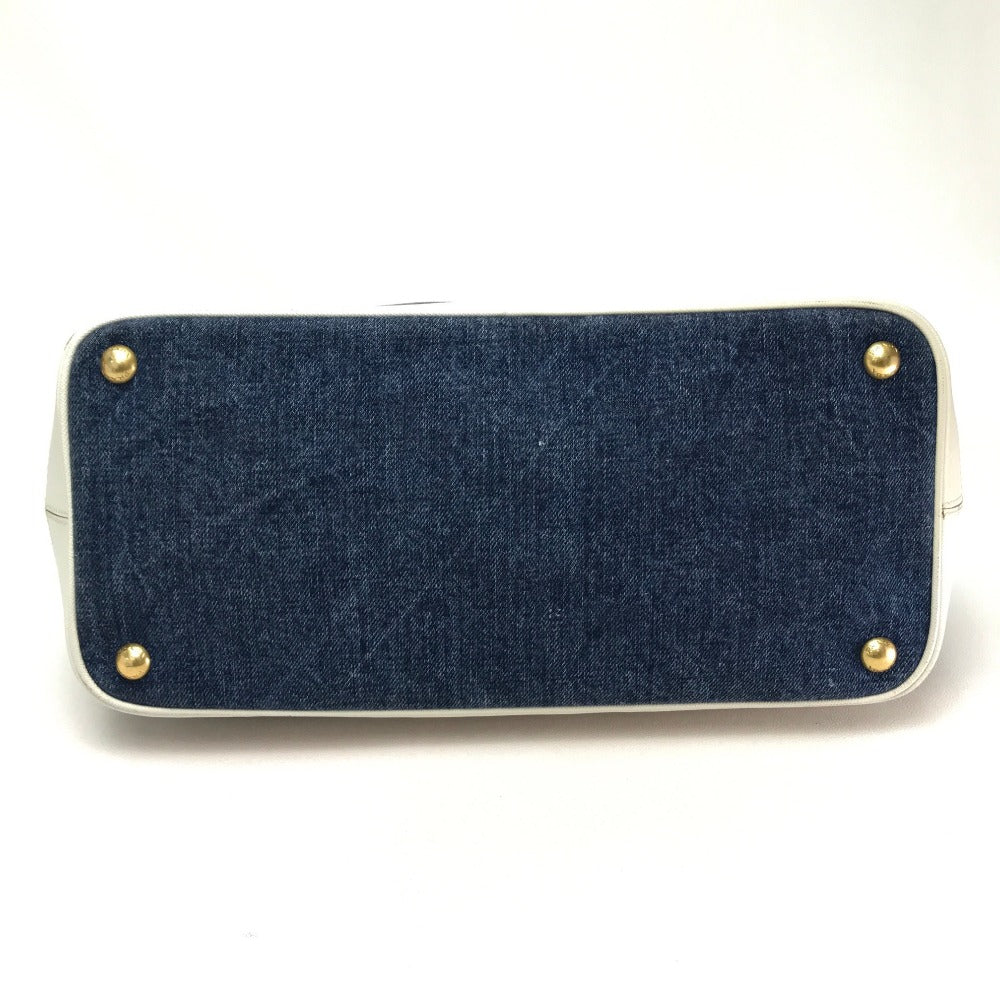 Cotton Logo Women Leather Denim Travel Bag