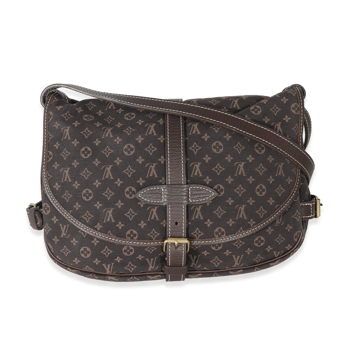 Louis Vuitton Ebene Lin Saumur 26 Monogram Canvas Mini Bag