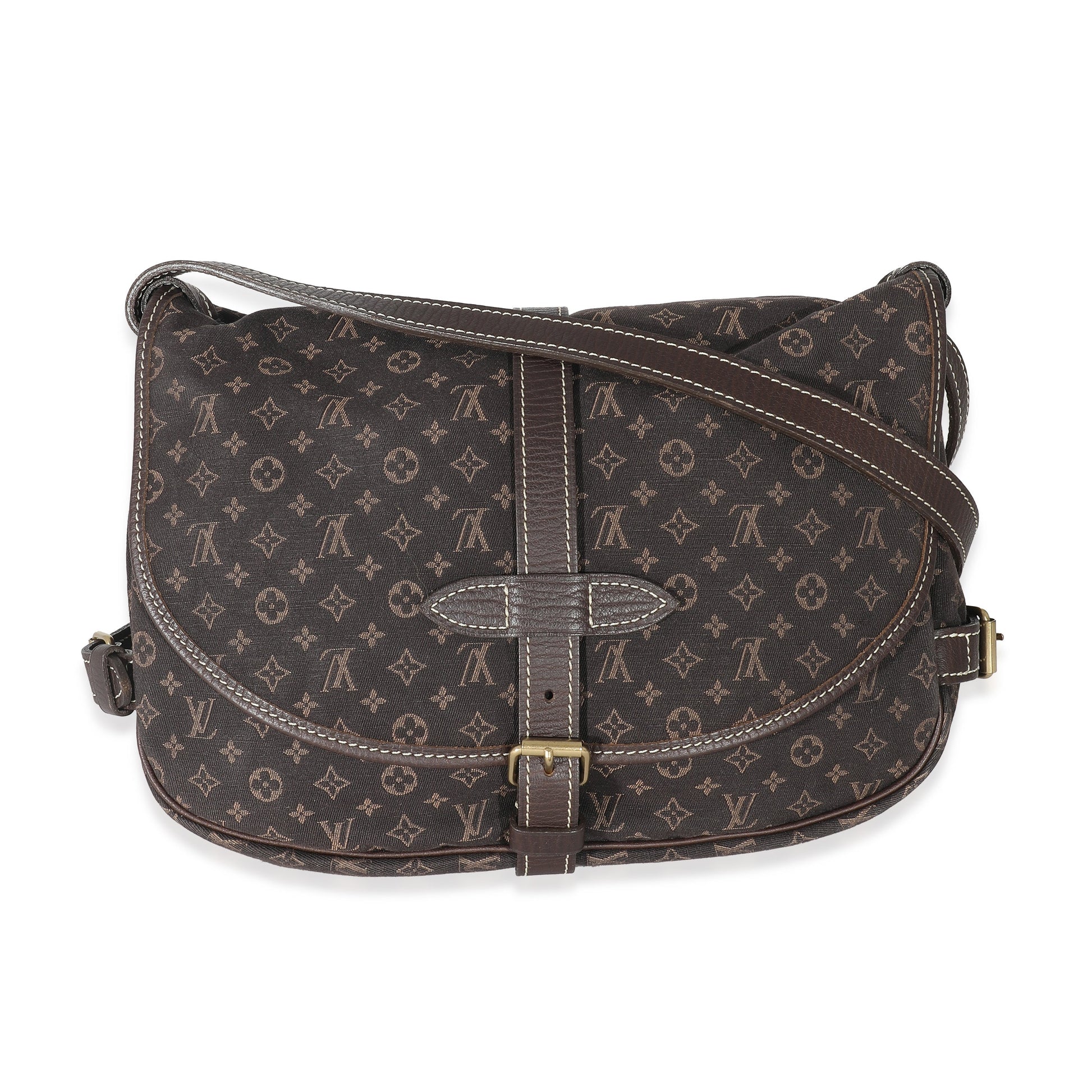 Louis Vuitton Ebene Lin Saumur 26 Monogram Canvas Mini Bag
