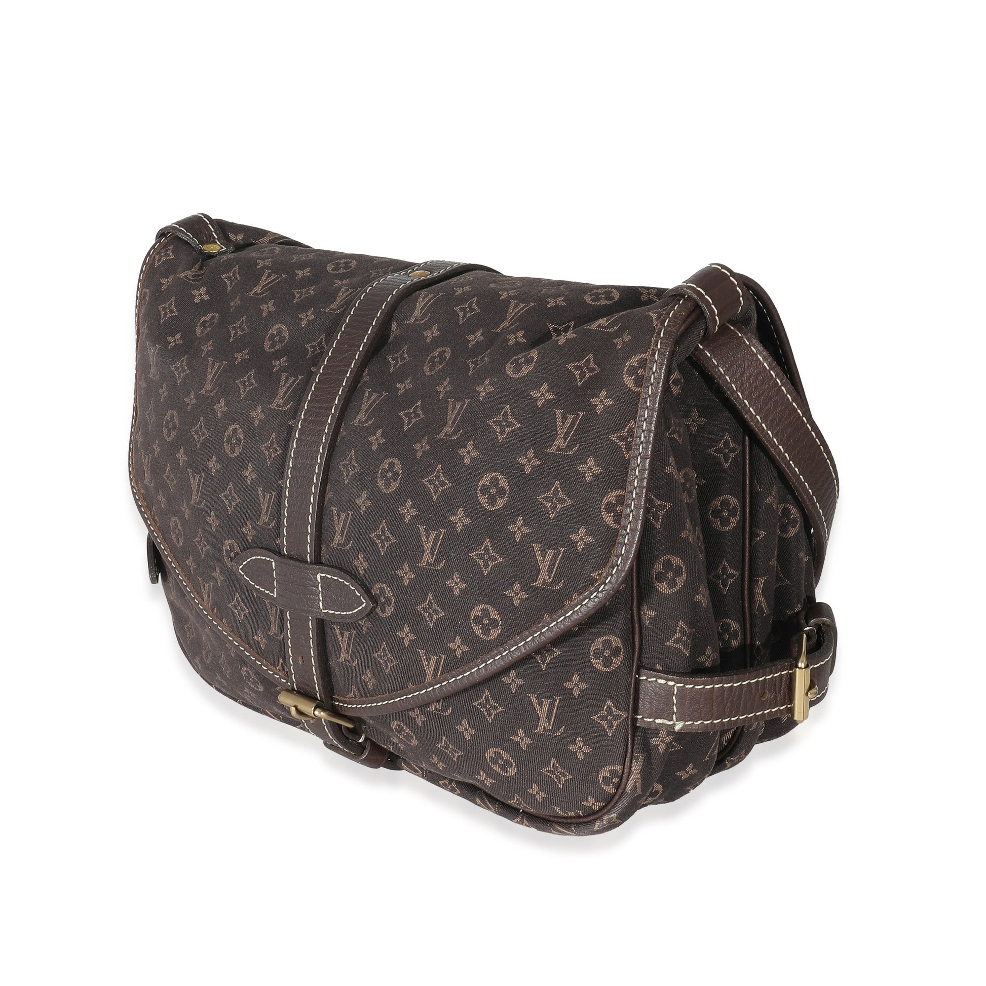 Louis Vuitton Ebene Lin Saumur 26 Monogram Canvas Mini Bag