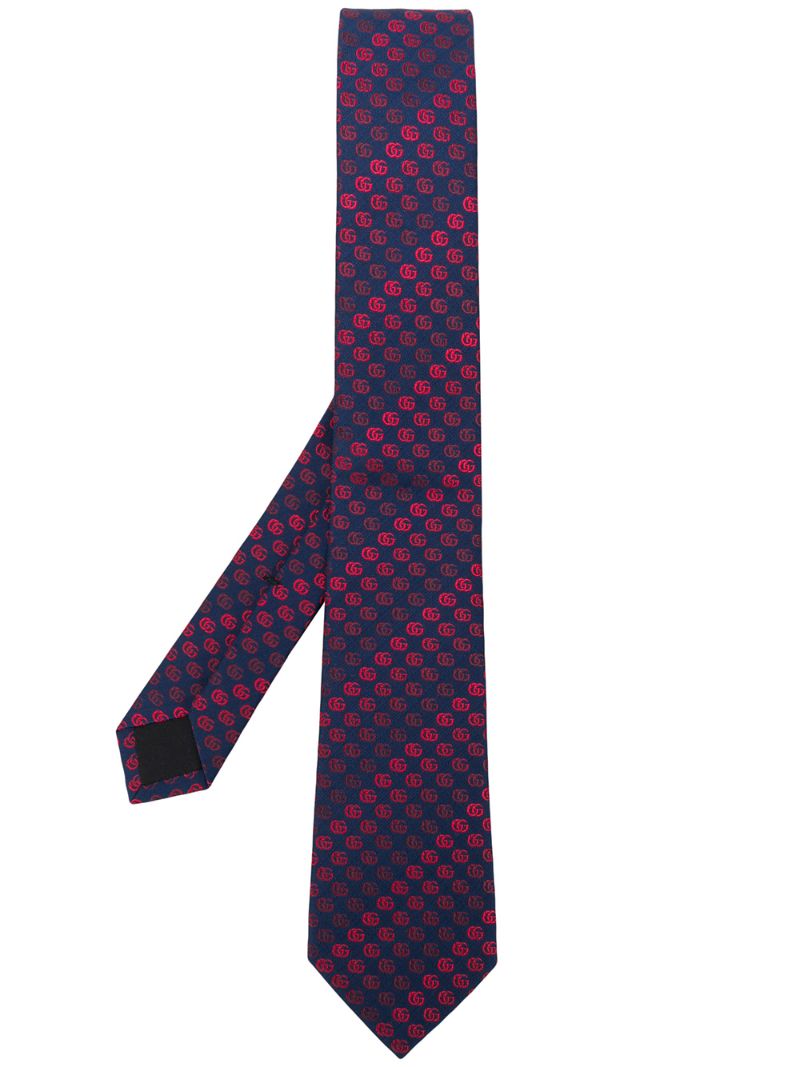 Gucci - Double G tie - men - Silk/Cupro - One Size - Blue