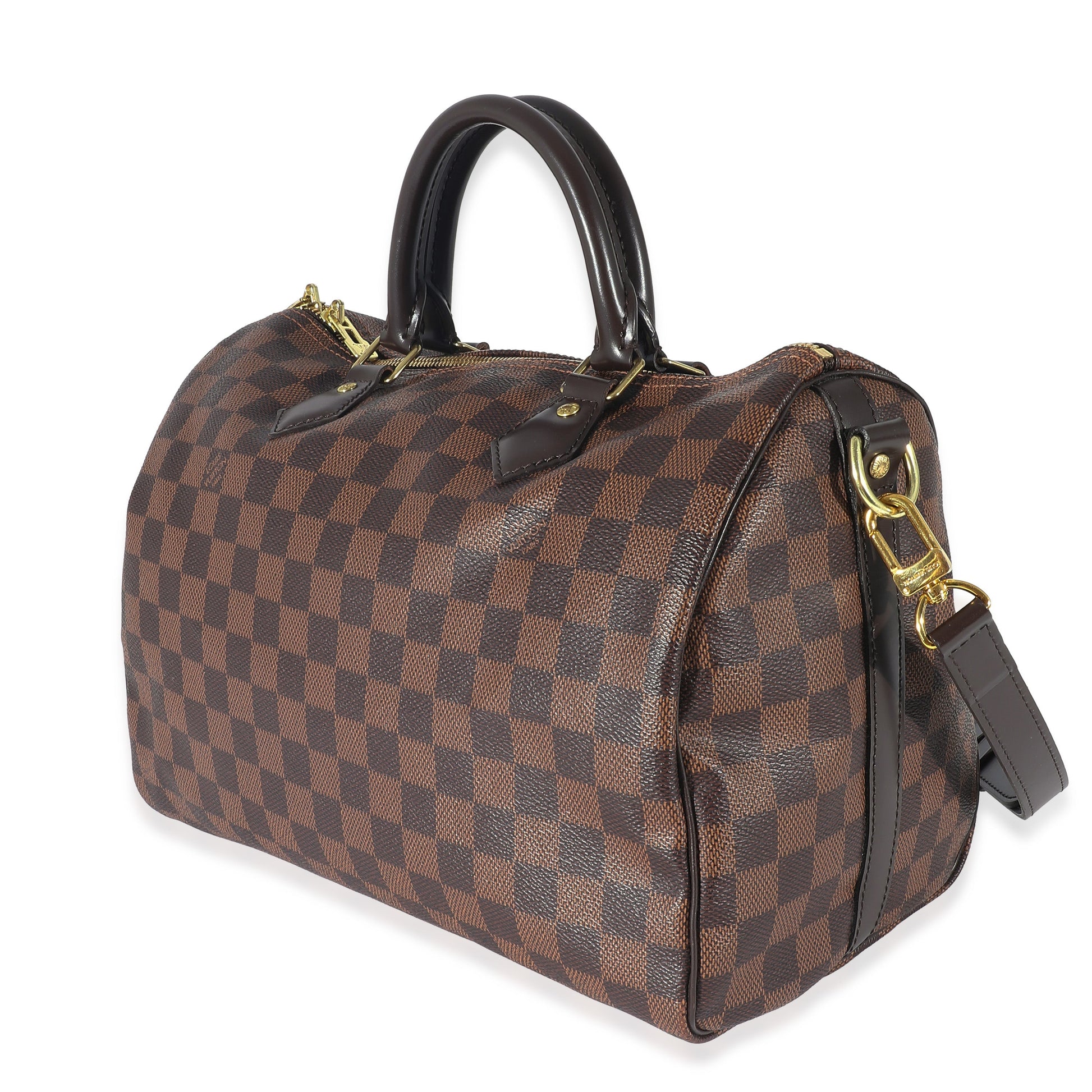 Louis Vuitton Damier Ebene Speedy Bandouliere 30 Canvas Handbag 3