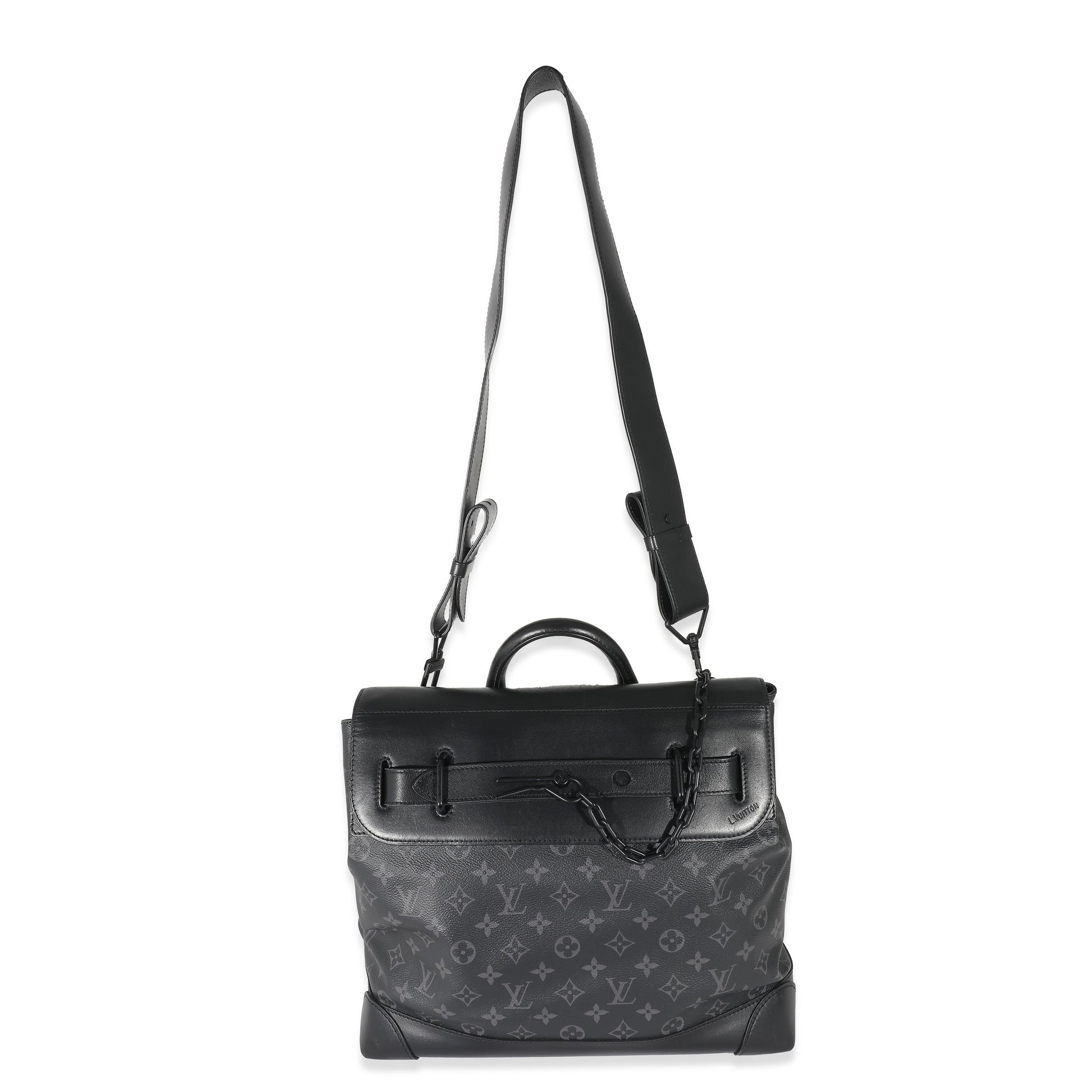 Louis Vuitton Taurillon Eclipse Steamer PM Monogram Black Handbag