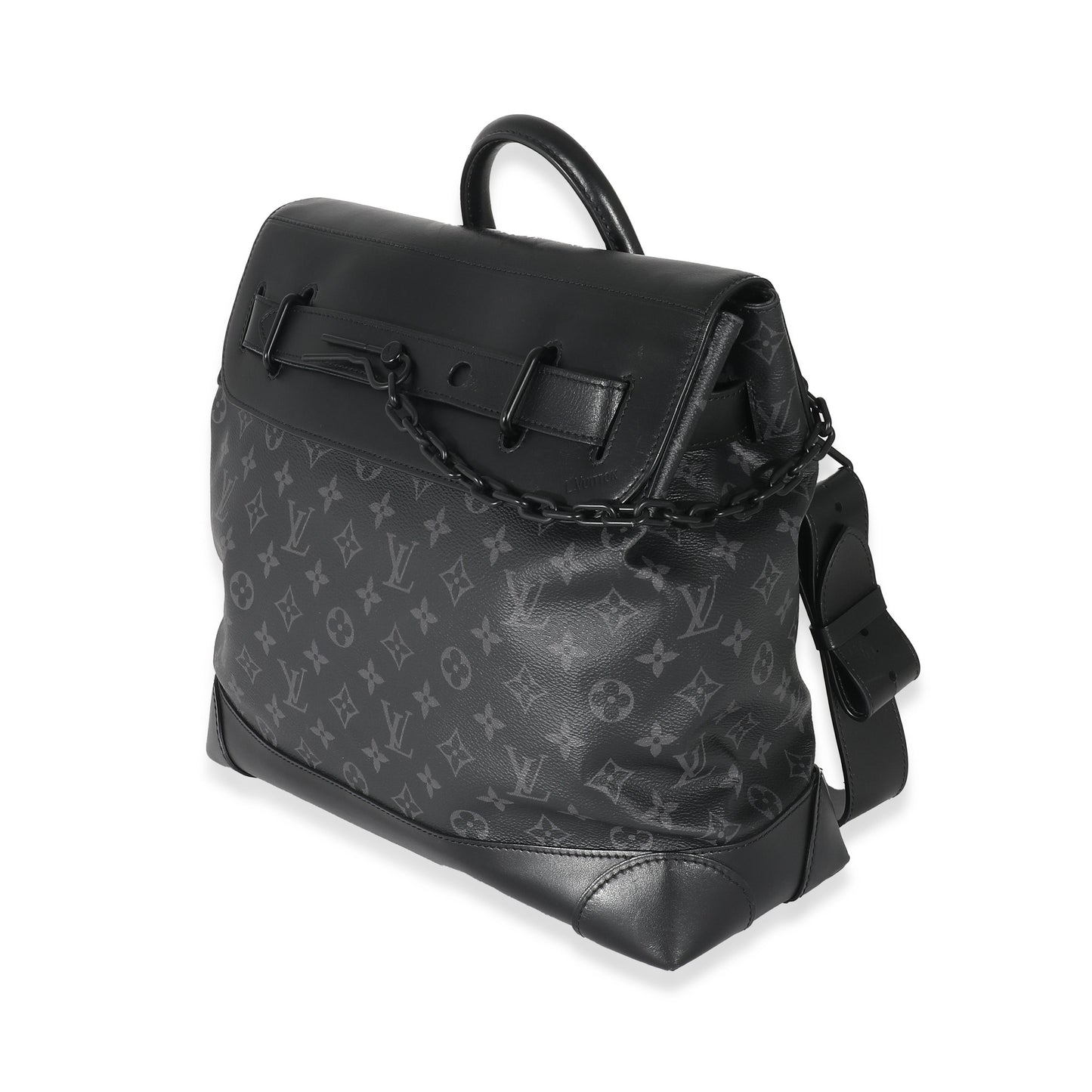 Louis Vuitton Taurillon Eclipse Steamer PM Monogram Black Handbag