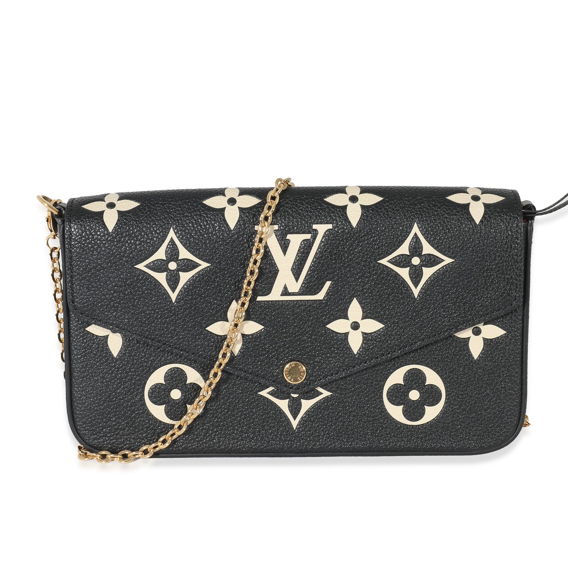 Louis Vuitton Bicolor Empreinte Félicie Pochette Monogram Clutch Bag