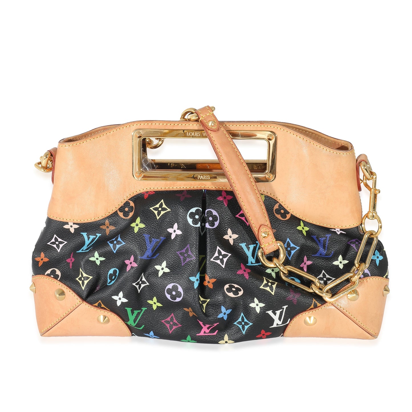 Louis Vuitton Judy MM Monogram Canvas Black Multicolor Handbag