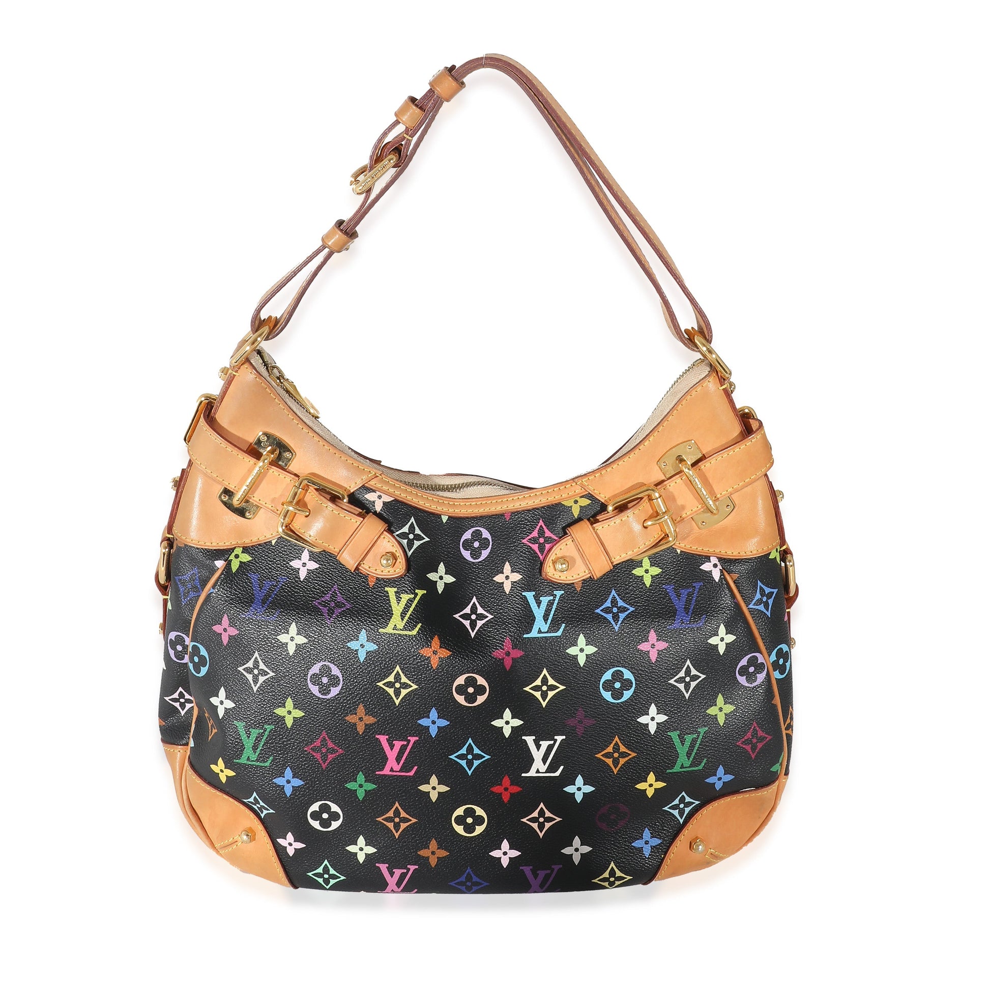 Louis Vuitton Greta Monogram Canvas Black Multicolor Handbag