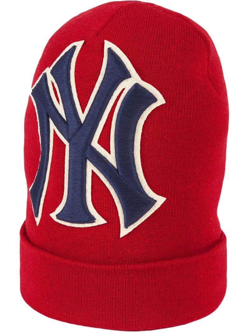 Gucci - Wool hat with NY Yankees™ patch - men - Rubber/Wool - M - Red