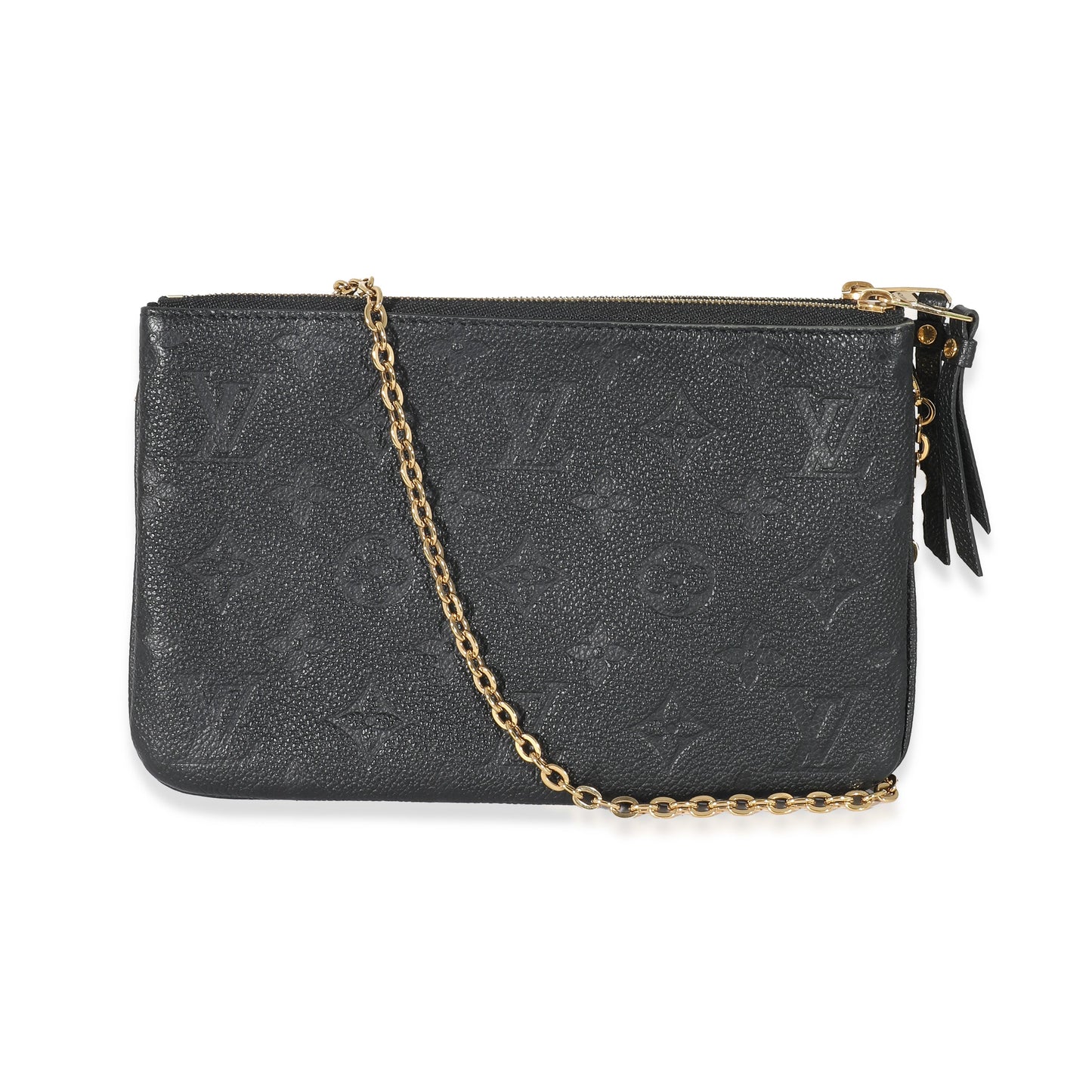 Louis Vuitton Empreinte Double Zip Pochette Black Clutch Bag