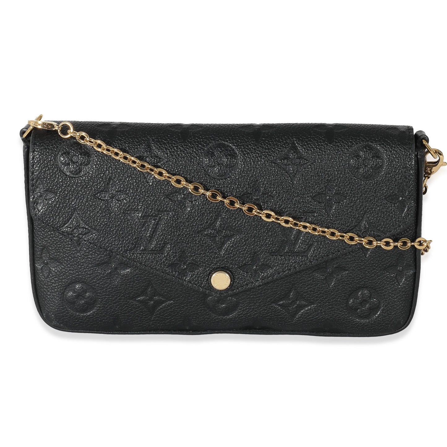 Louis Vuitton Empreinte Felicie Pochette Monogram Black Clutch Bag 6