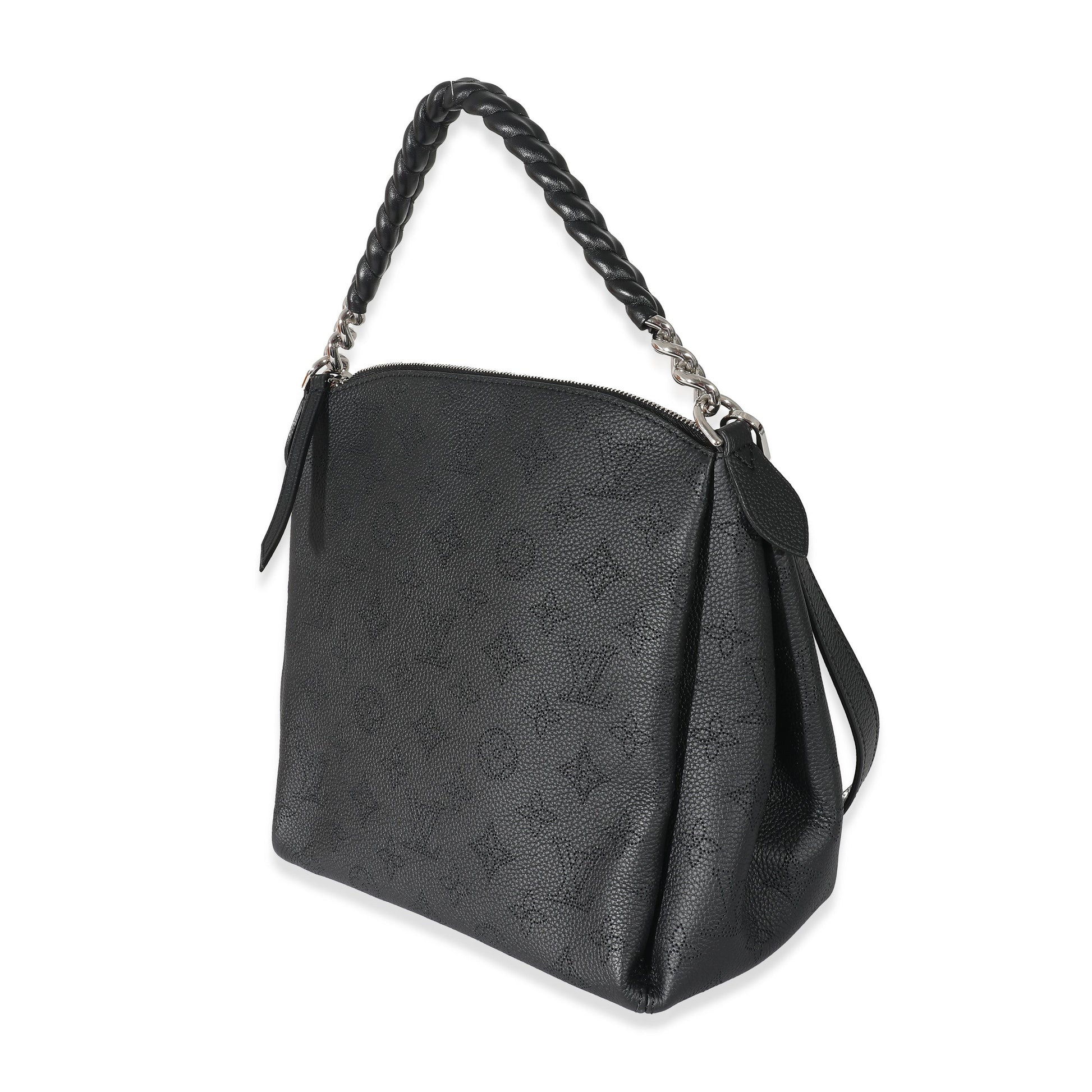 Louis Vuitton Mahina Babylone BB Black Chain Handbag