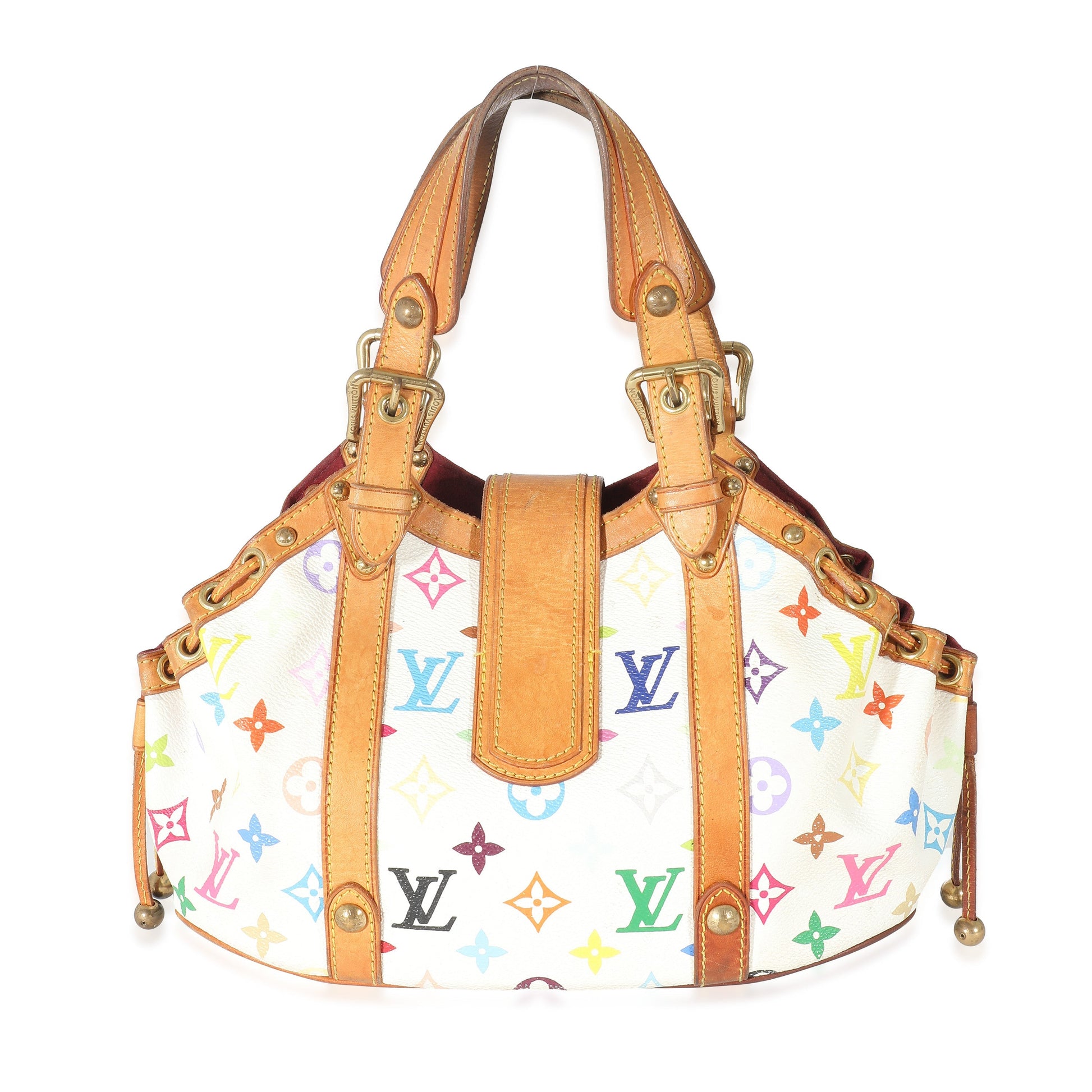Louis Vuitton Multicolore Theda PM Monogram Canvas White Handbag