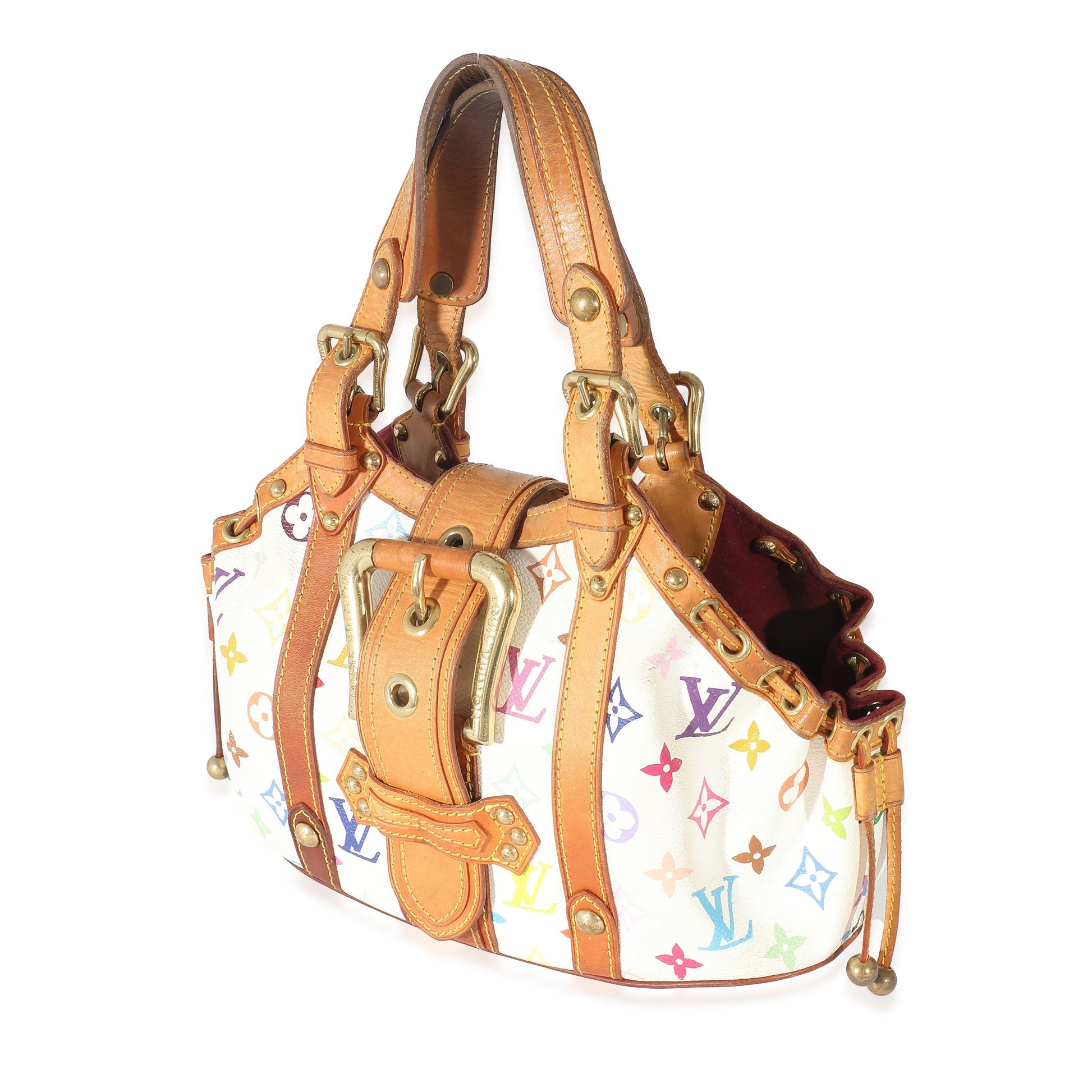 Louis Vuitton Multicolore Theda PM Monogram Canvas White Handbag