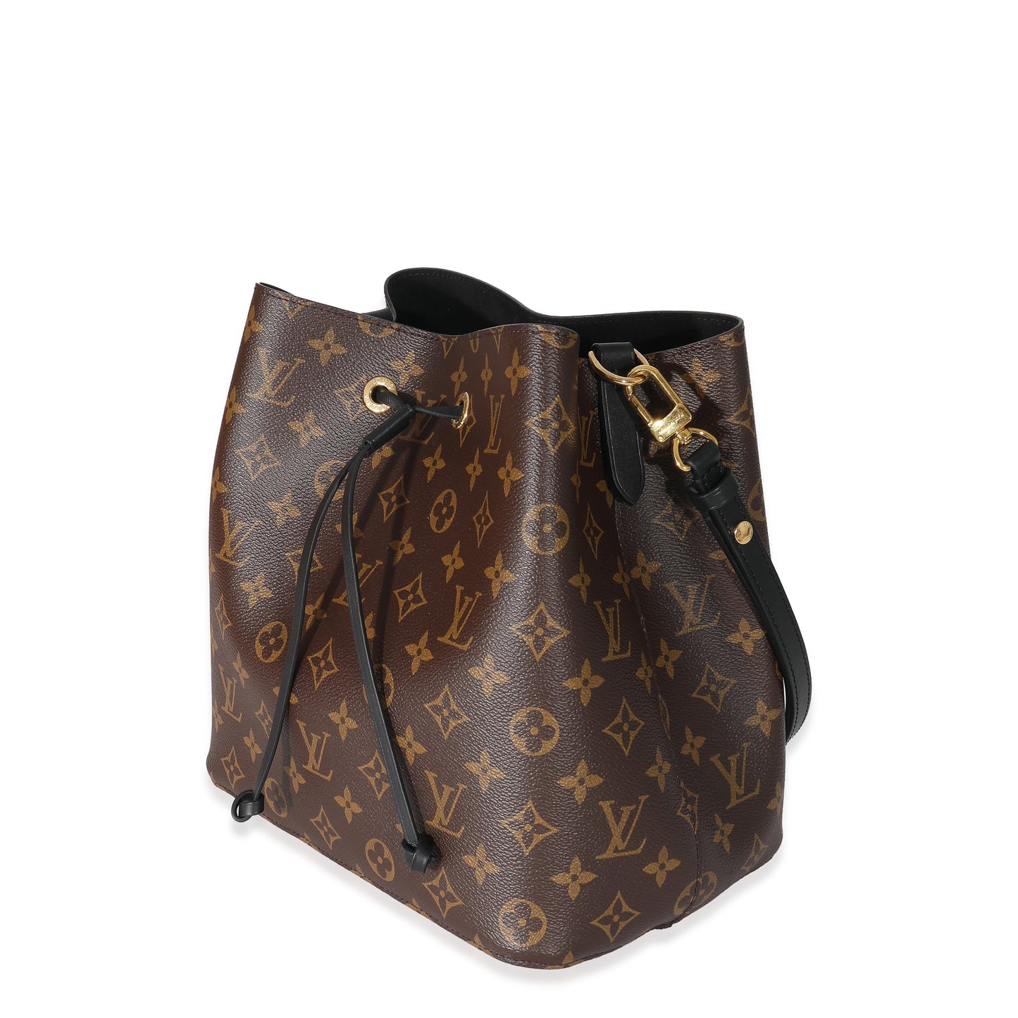 Louis Vuitton NéoNoé MM Monogram Leather Canvas Black Handbag