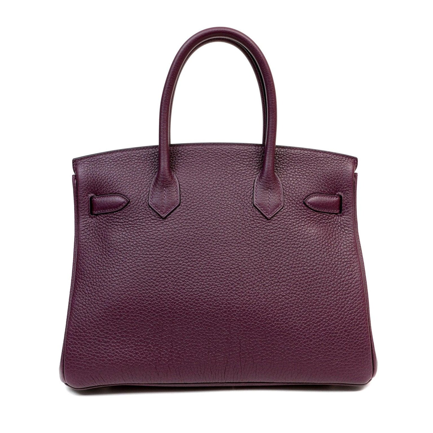 Hermes Cassis Togo Birkin W Palladium Hardware Handbag Travel Bag