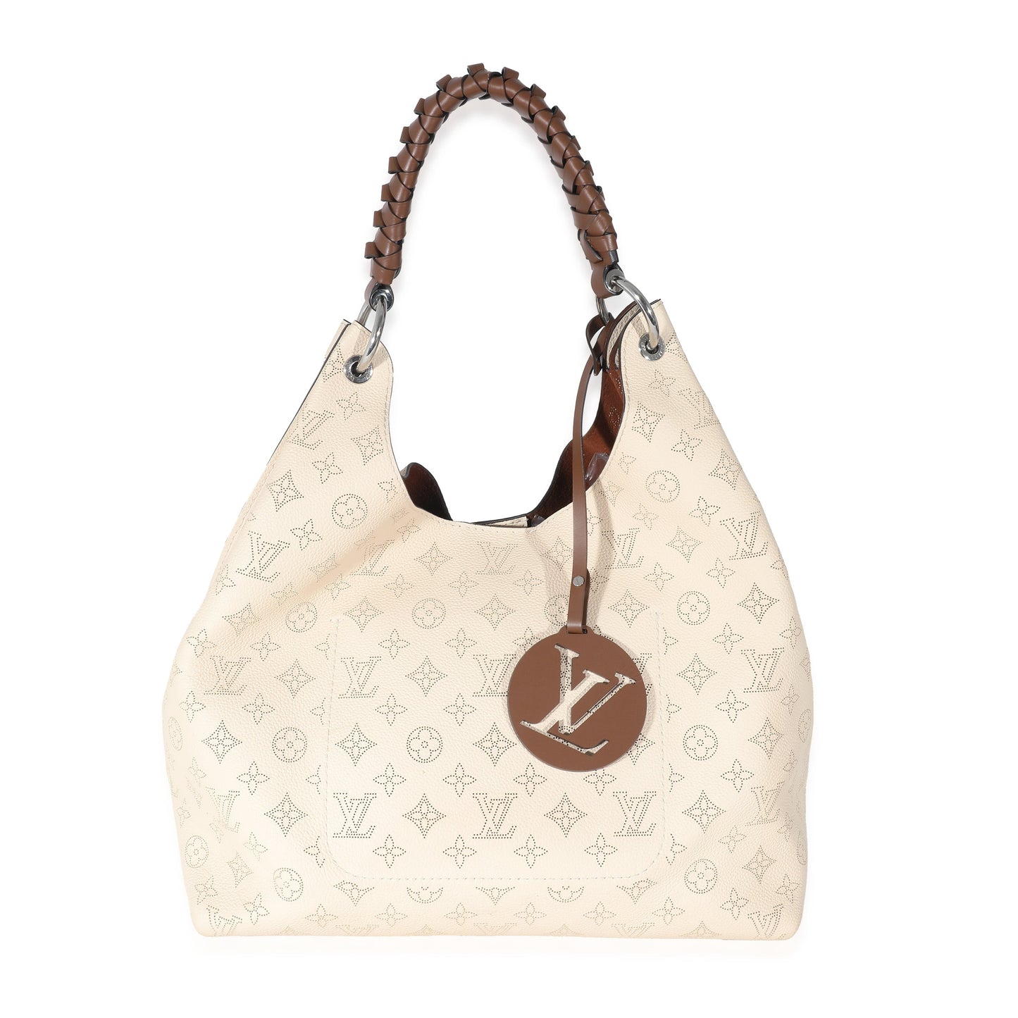Louis Vuitton Mahina Carmel Cream Shoulder Bag Carmel Hobo