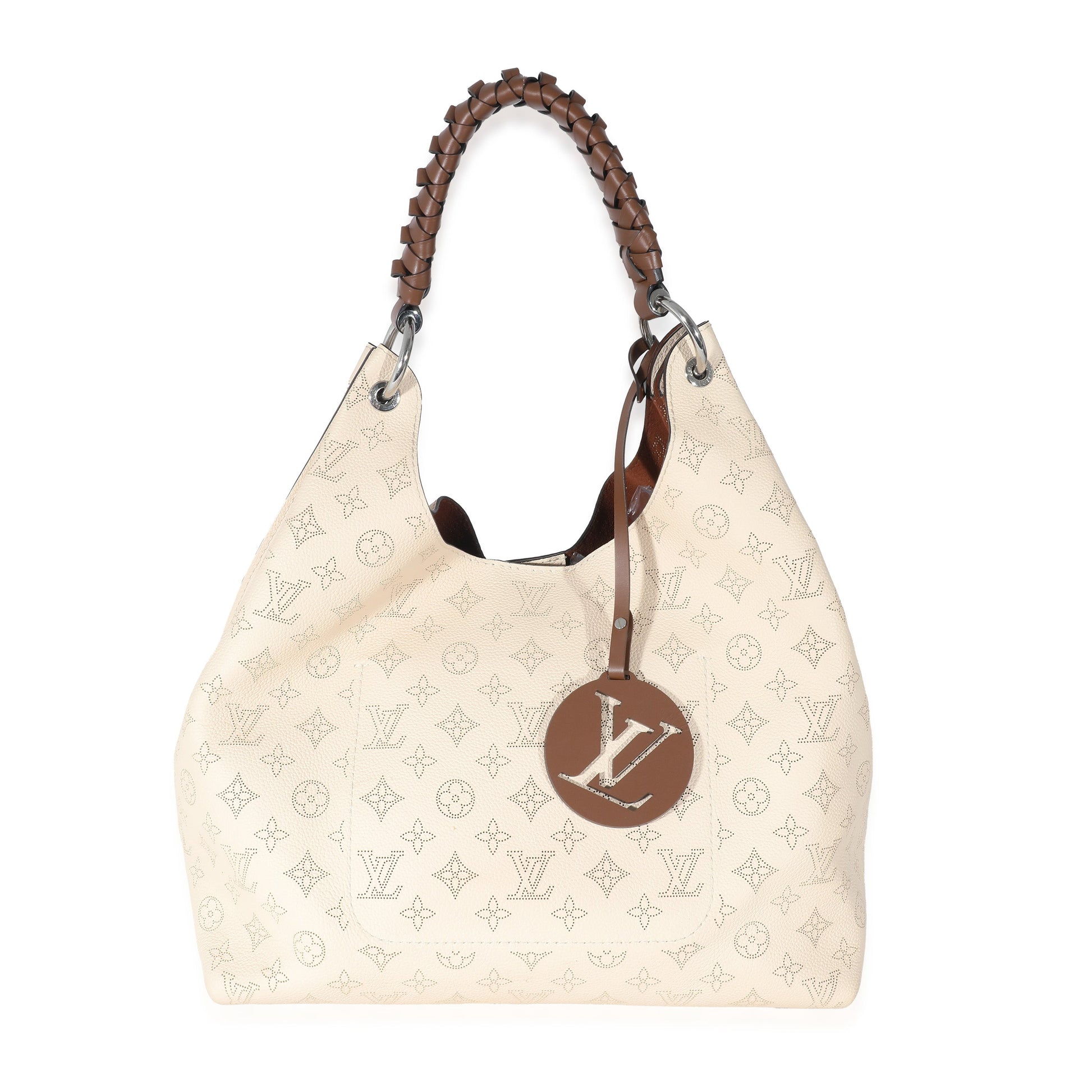 Louis Vuitton Mahina Carmel Cream Shoulder Bag Carmel Hobo