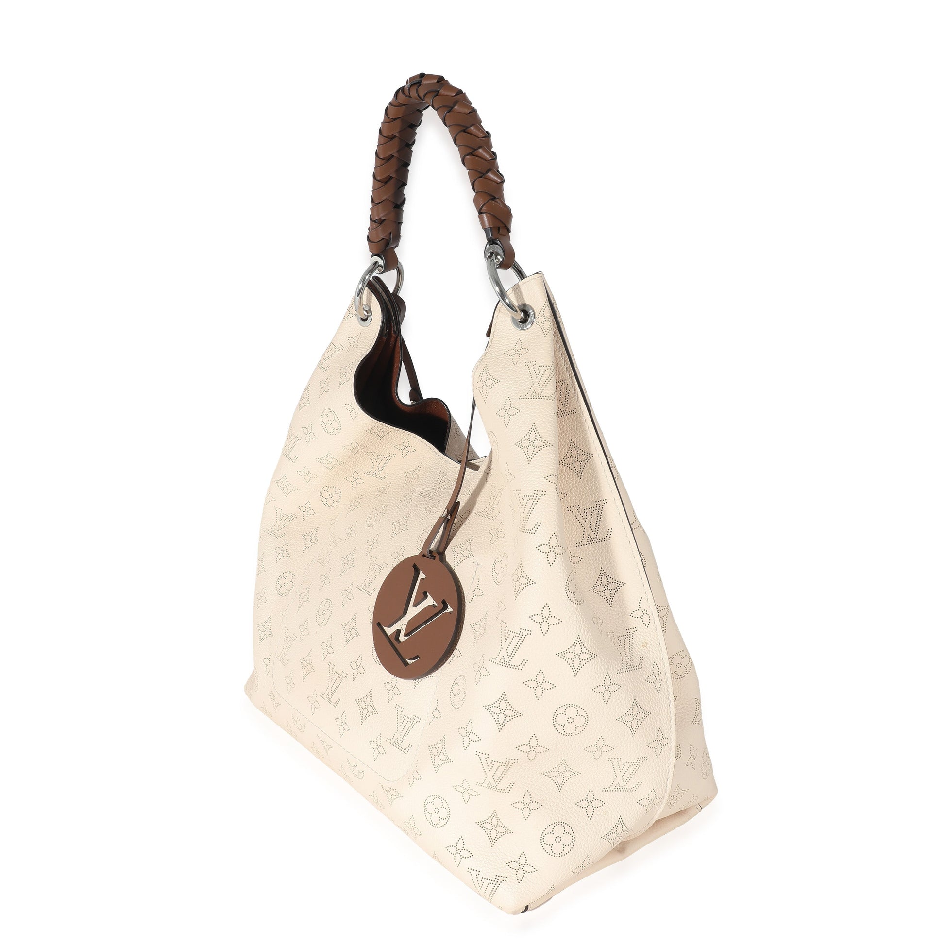 Louis Vuitton Mahina Carmel Cream Shoulder Bag Carmel Hobo